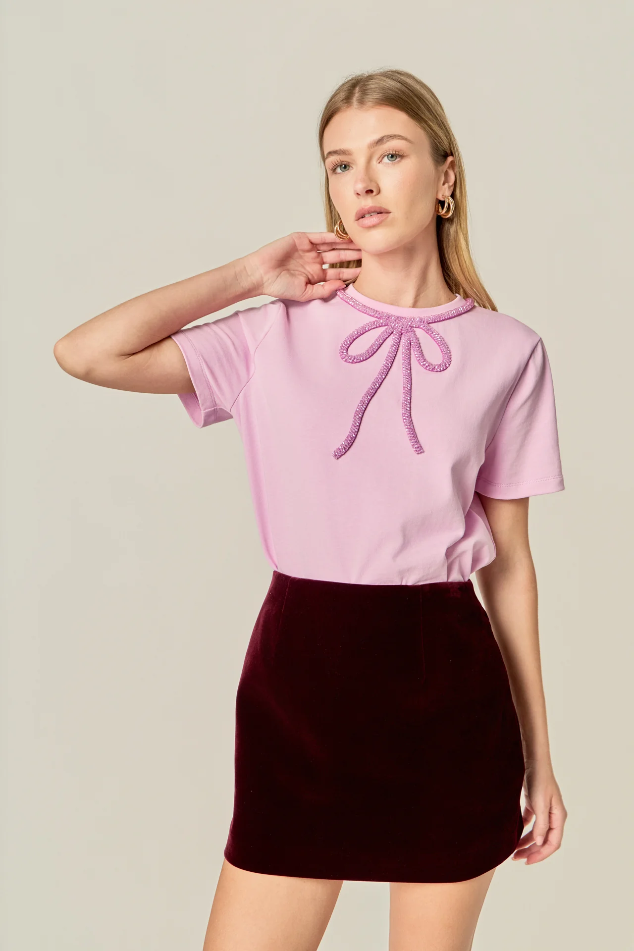 Beaded Bow Tee - Image 23