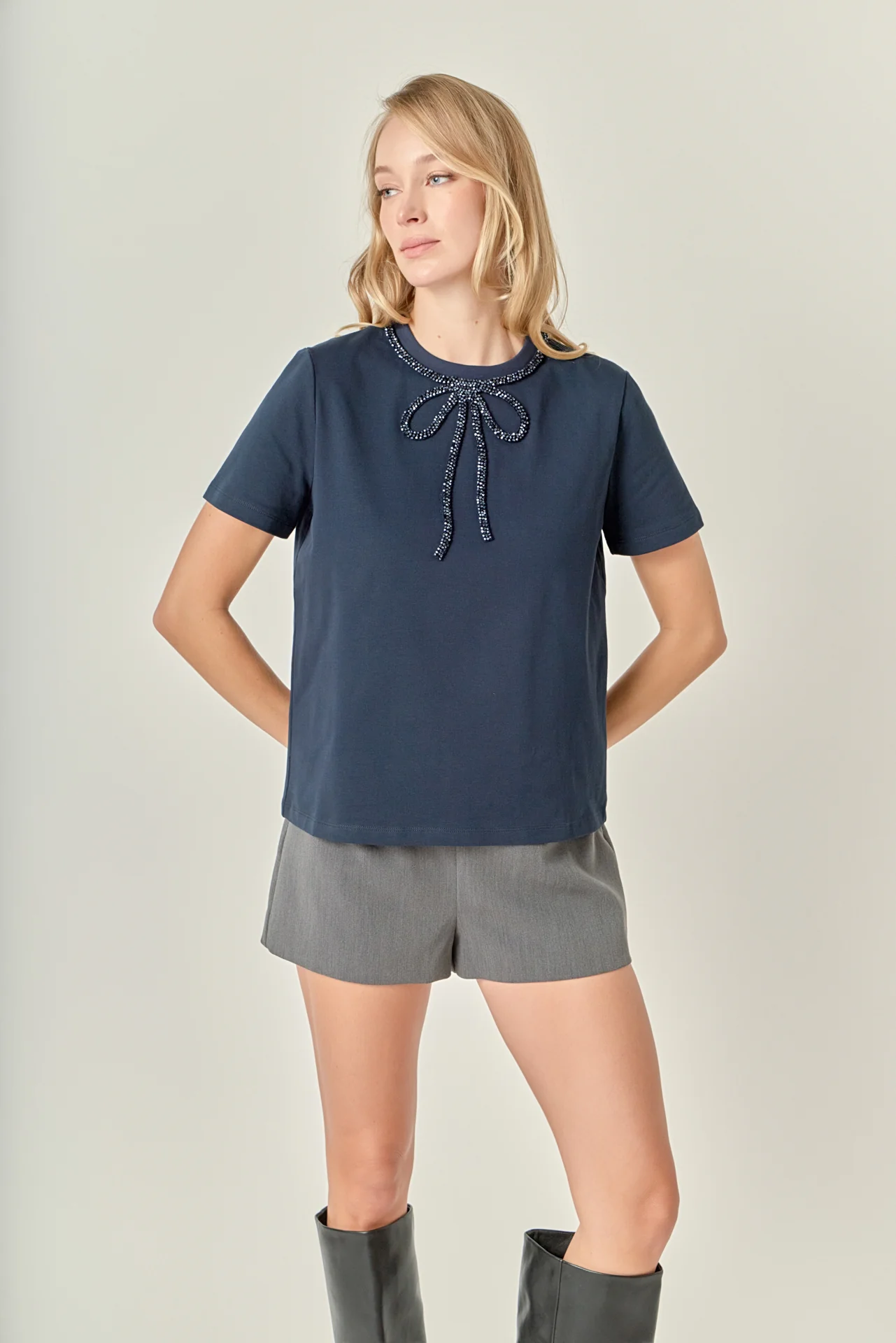 Beaded Bow Tee - Image 45