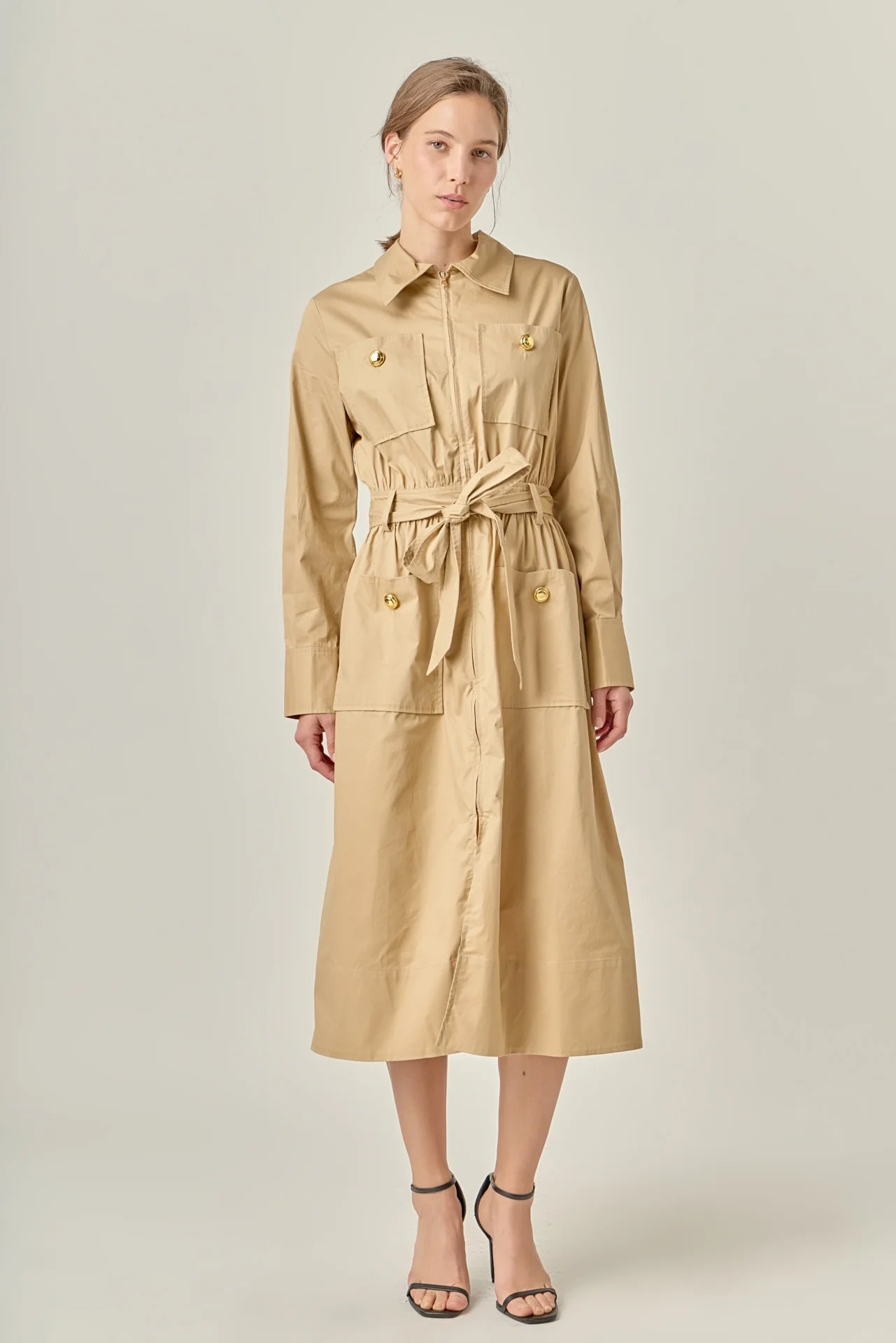Modern Classic Tie-Waist Dress