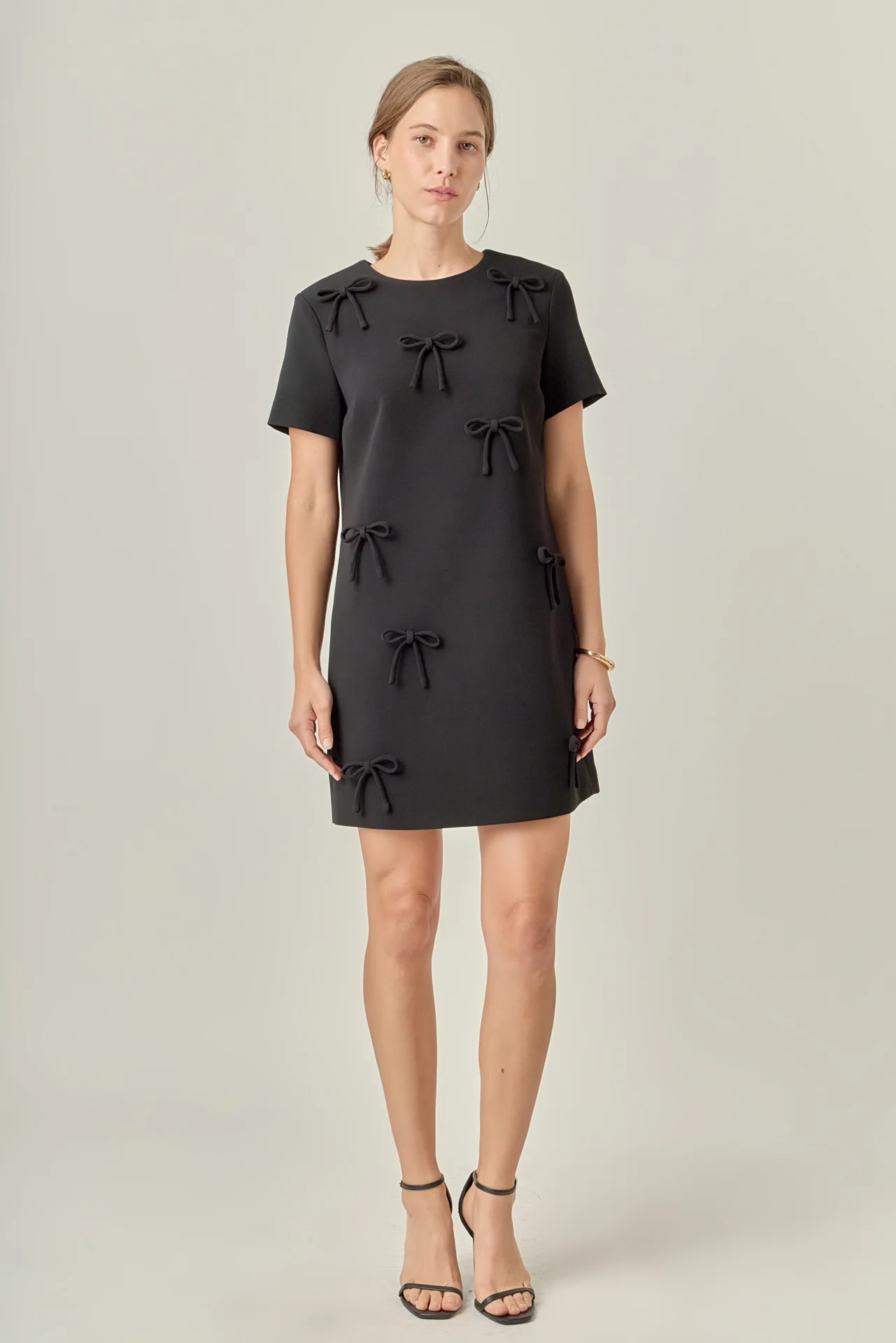 Bow Detailed Mini Dress