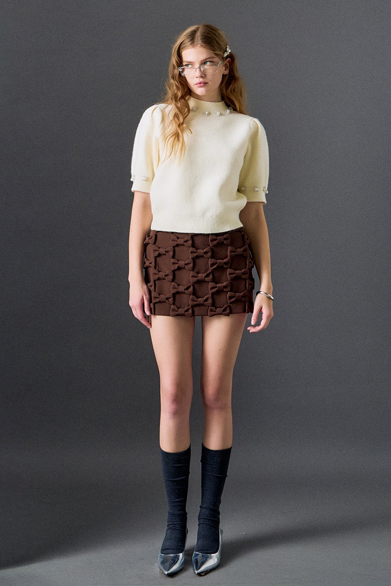 Mila Bow Detailed Skort