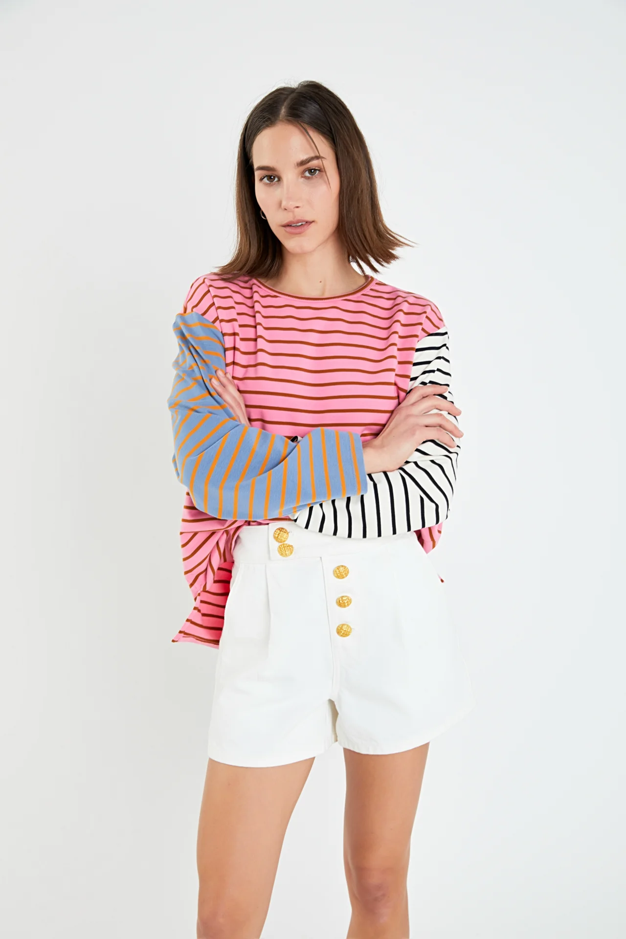 Buttoned Denim Shorts - Image 19