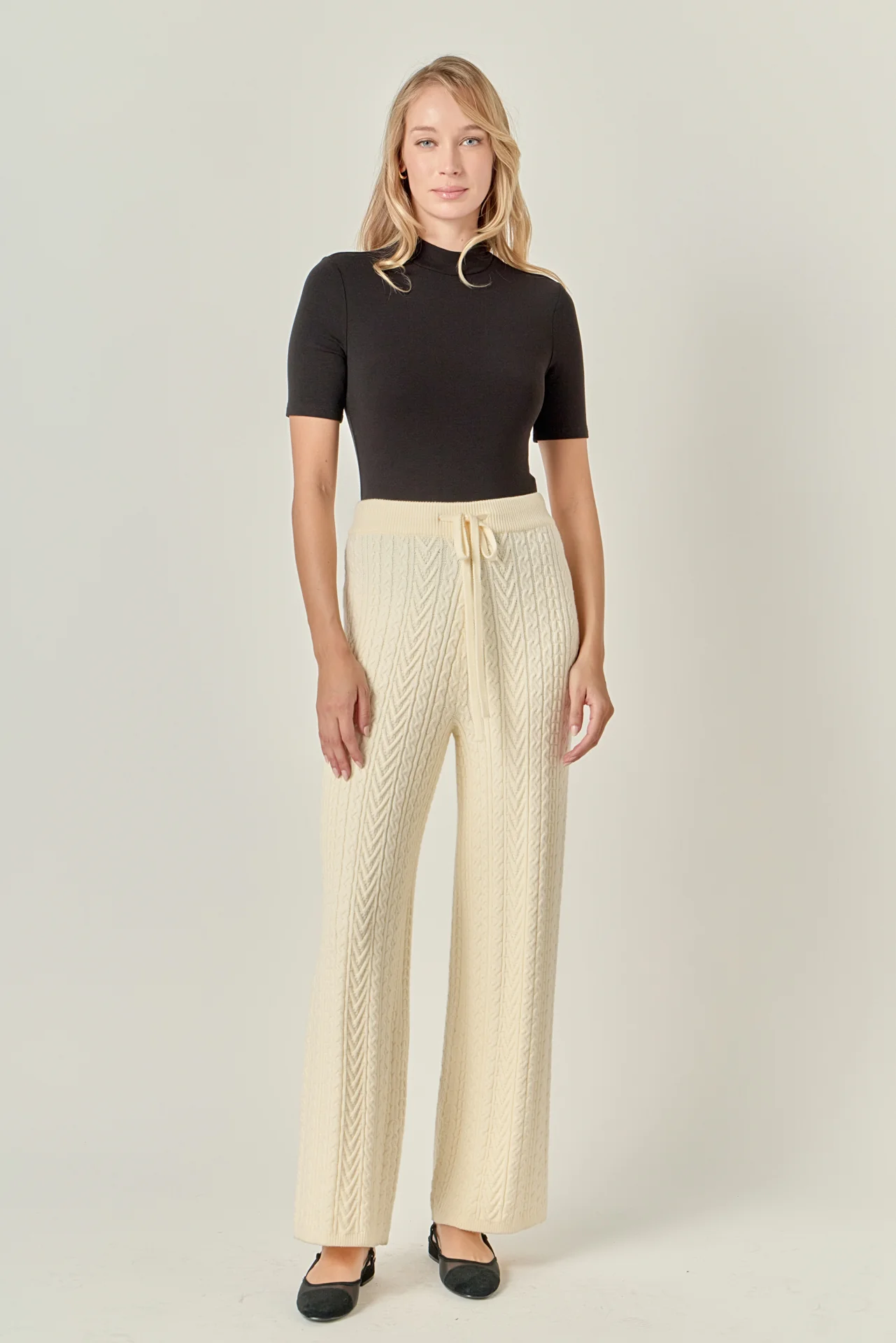 Cable Knit Long Pants - Image 2