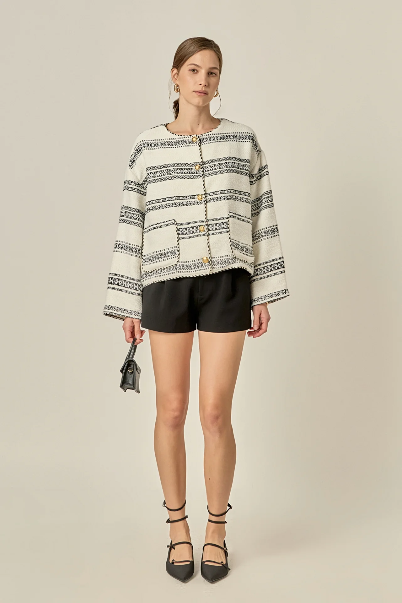 Sienna Striped Tweed Cardigan
