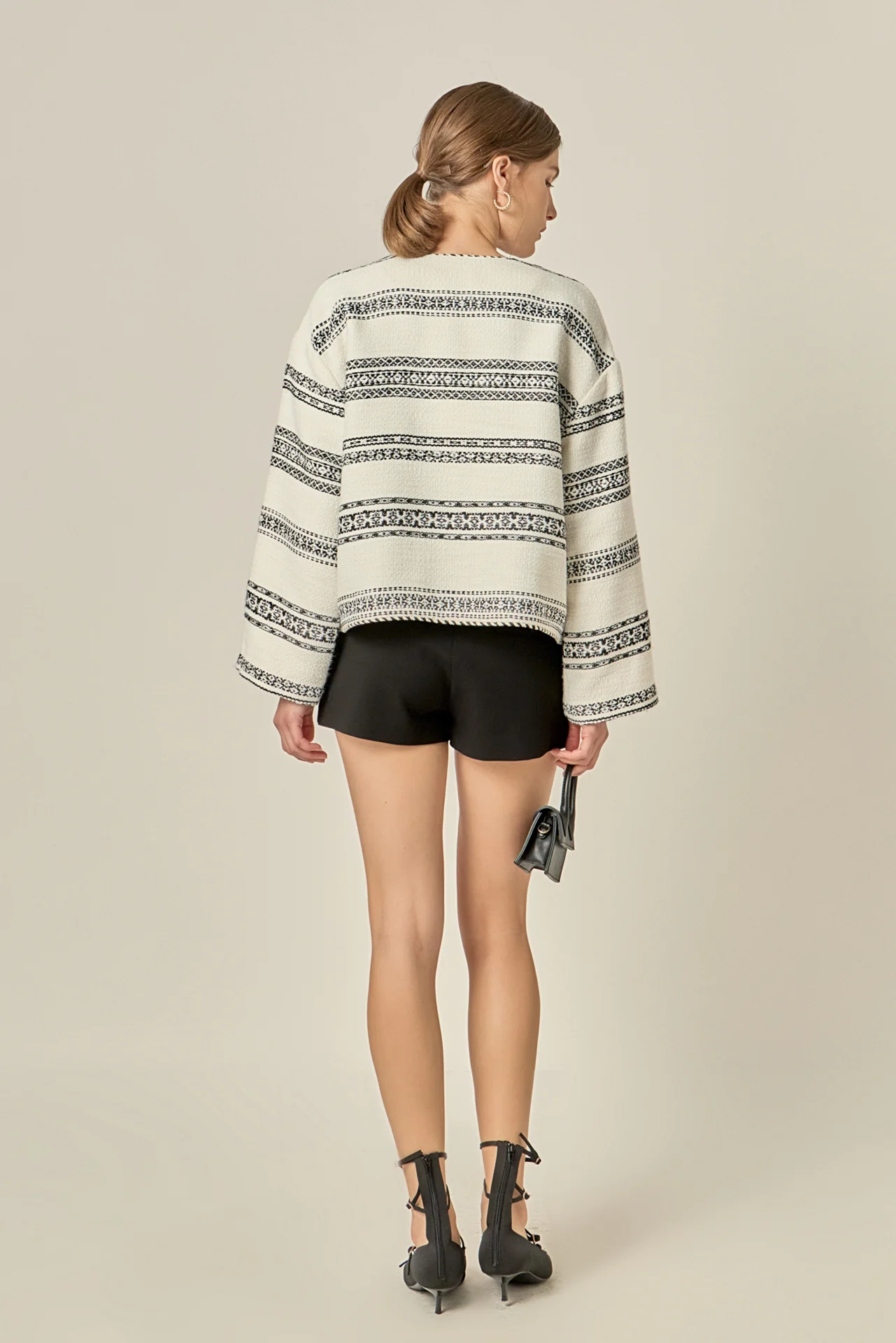 Sienna Striped Tweed Cardigan - Image 6