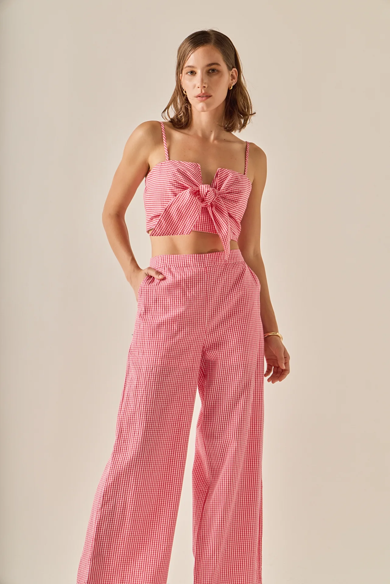Gingham Culotte Breeze Pants - Image 12