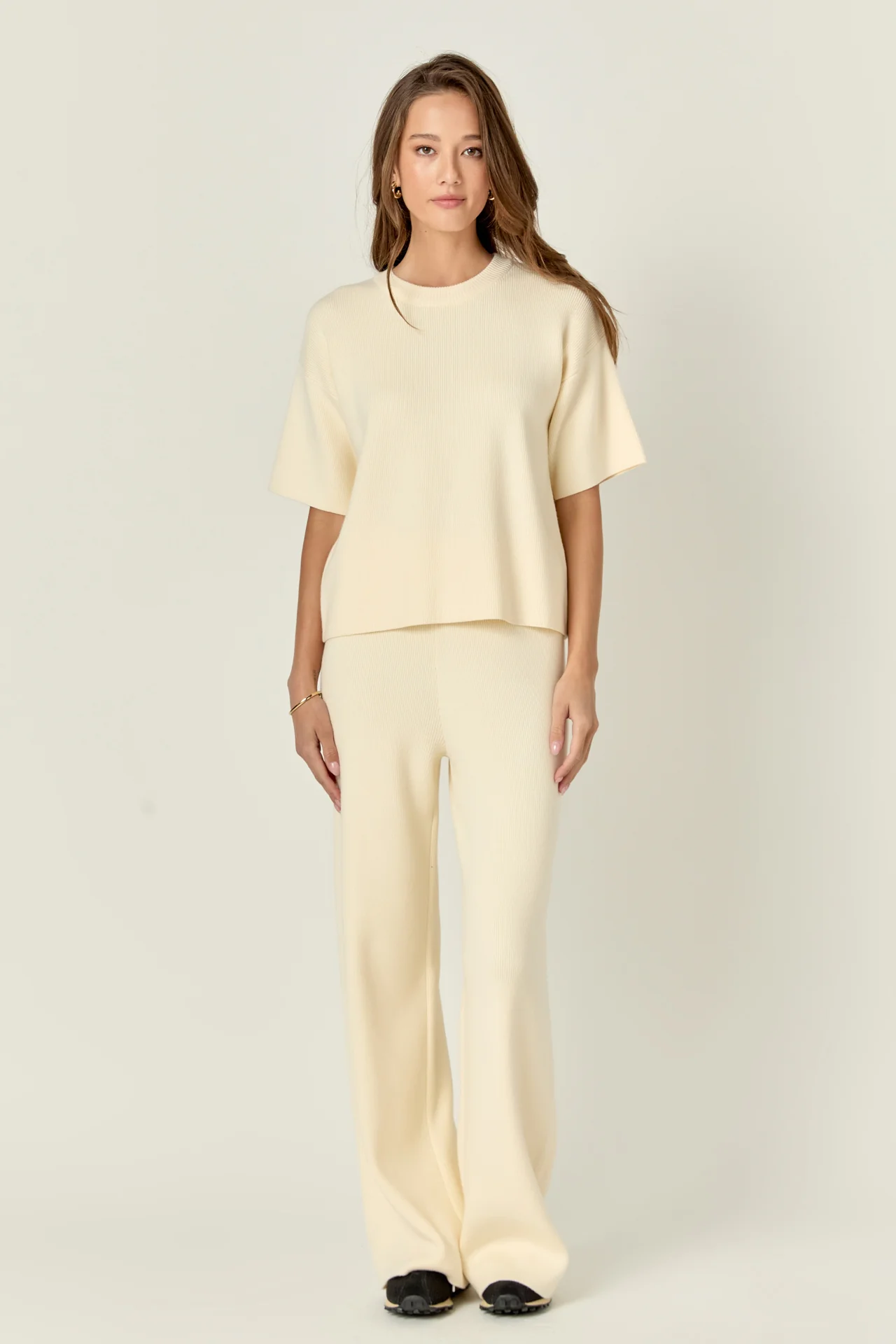 Collar Knit Half Sleeves Top - Image 16