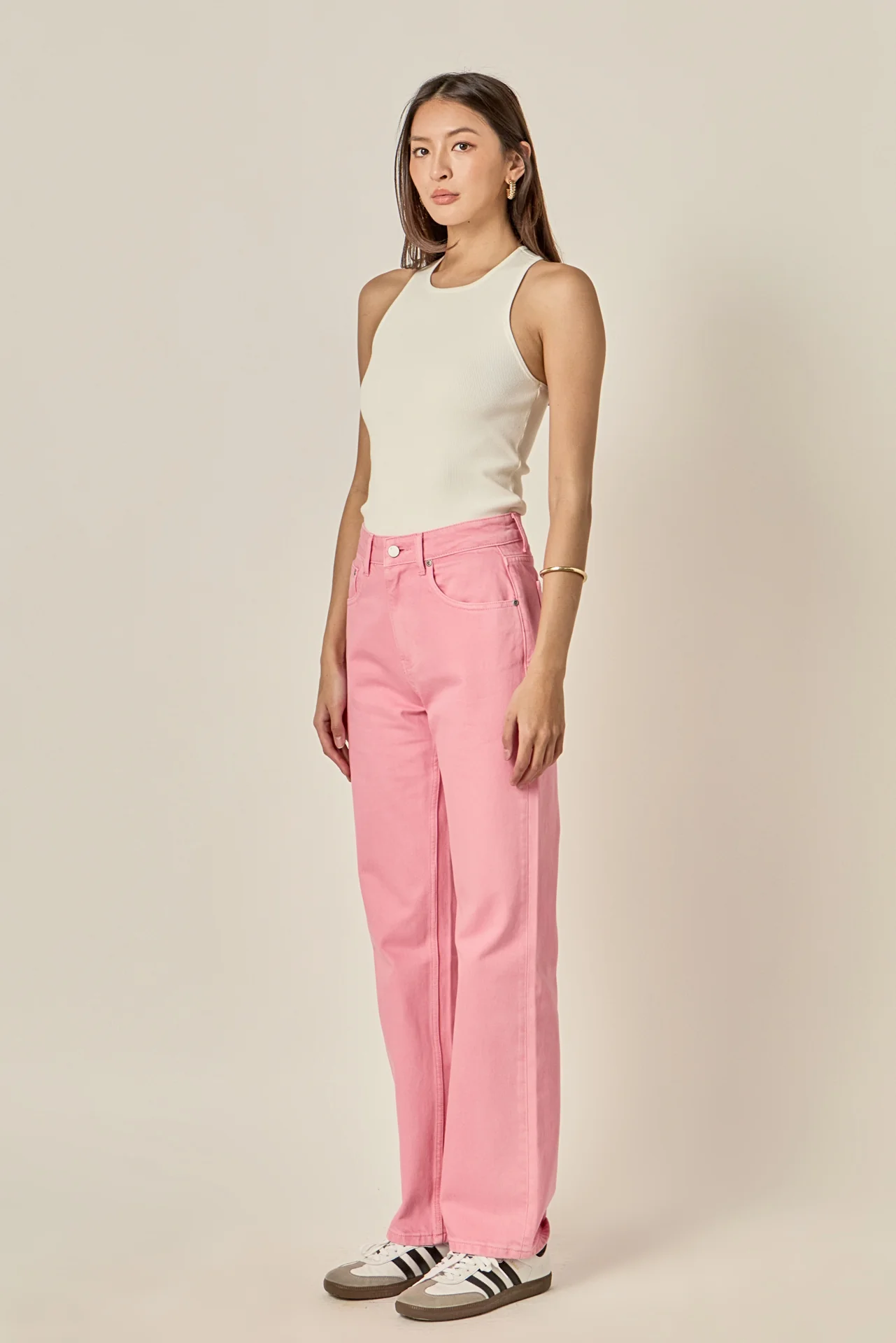 Color Full Length Wide Leg Jean - Image 10