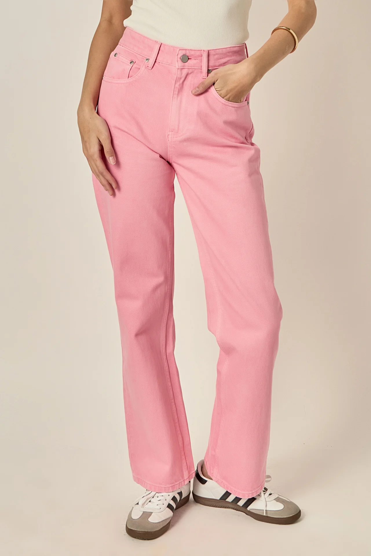 Color Full Length Wide Leg Jean - Image 11