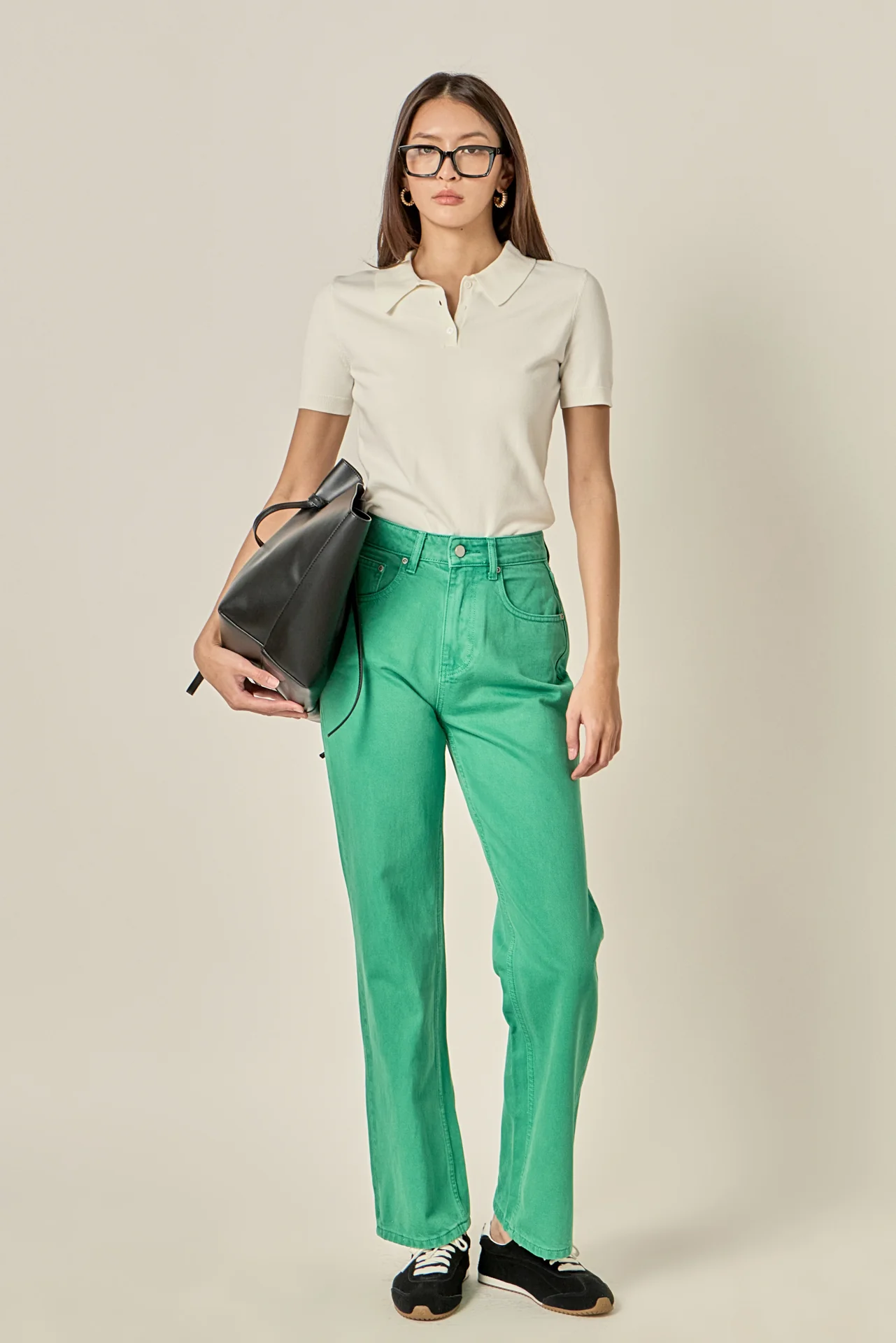 Color Full Length Wide Leg Jean - Image 3