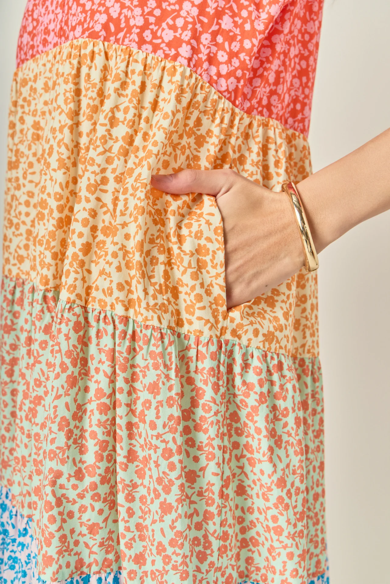 The Tiered Bloom Midi Dress - Image 3