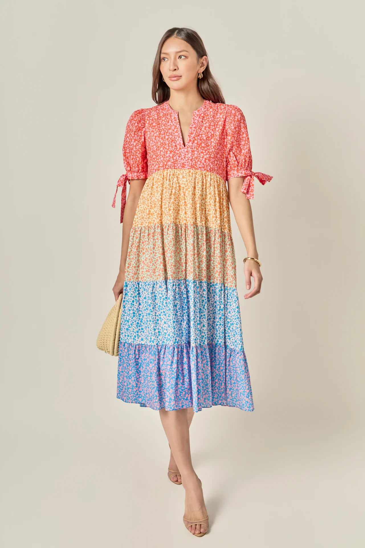 The Tiered Bloom Midi Dress - Image 6