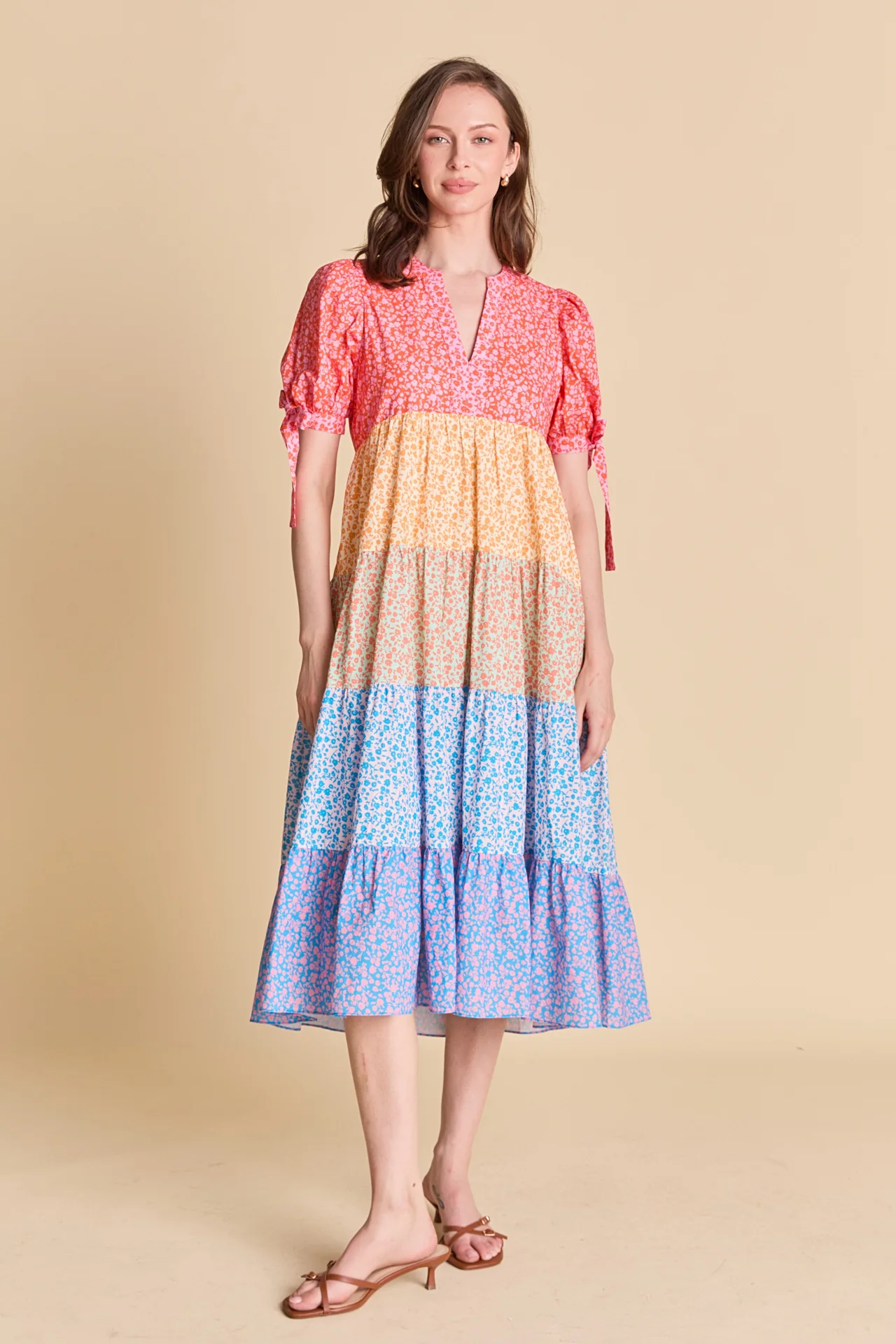The Tiered Bloom Midi Dress - Image 7