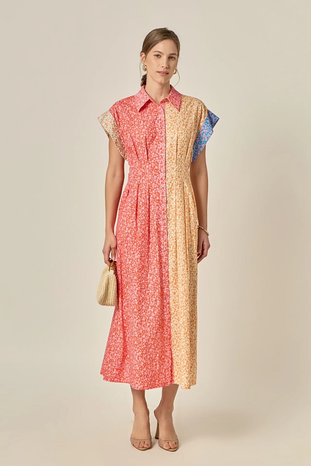 Bloom Block Midi Dress
