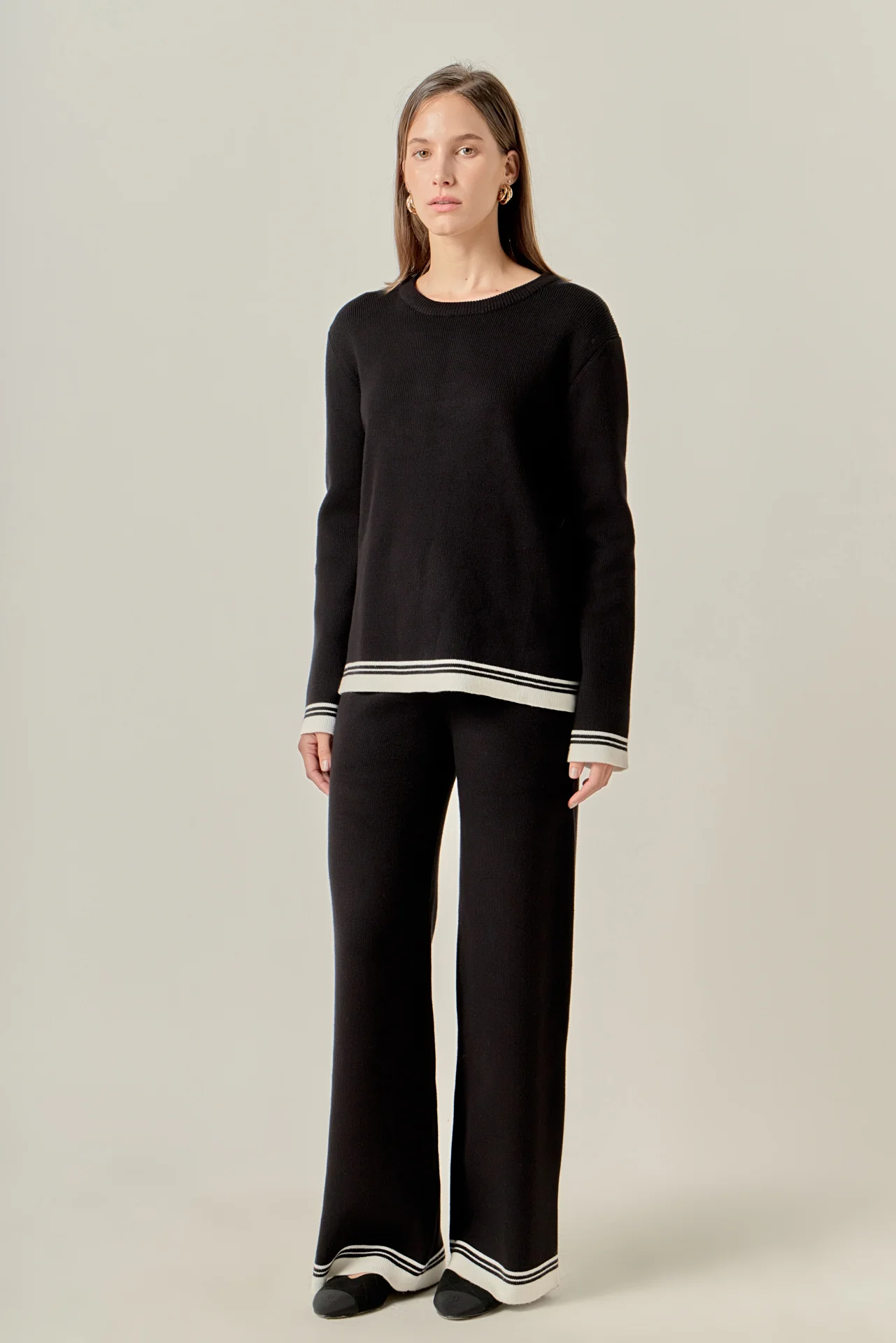 Contrast Stripe Detail Knit Top - Image 8