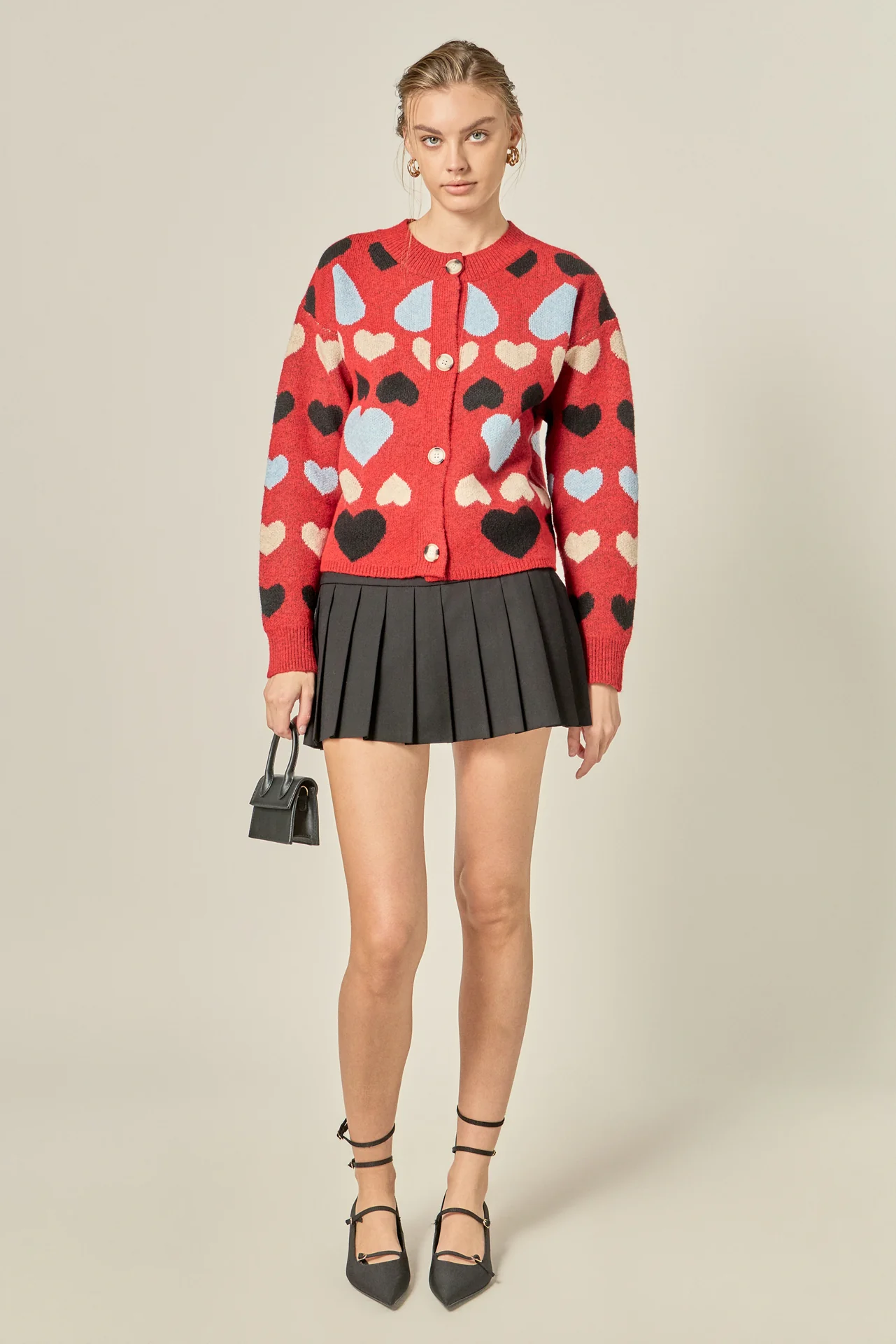Crewneck Heart Cardigan