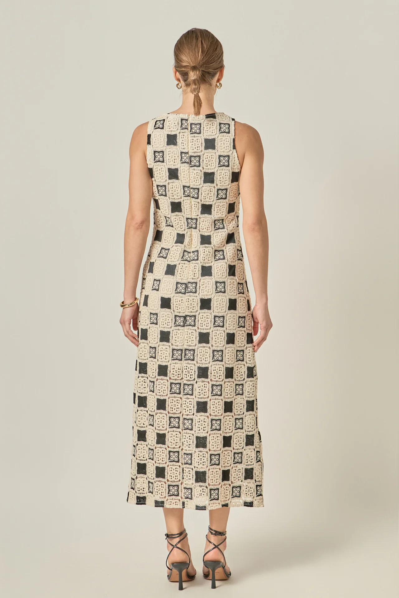 Crochet Patchwork Sleeveless Dress - Image 5