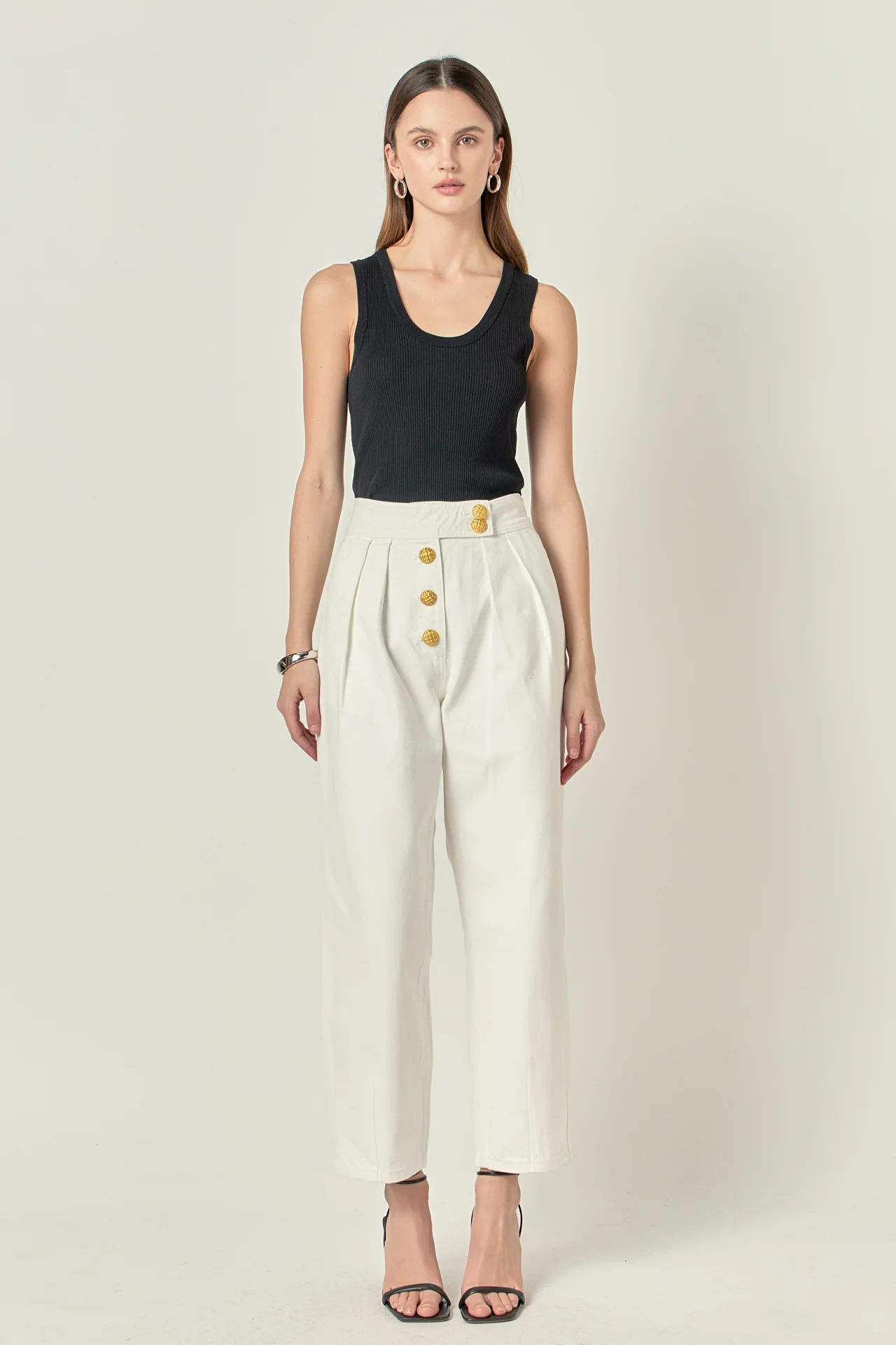 Premium Denim Cropped Trousers - Image 11