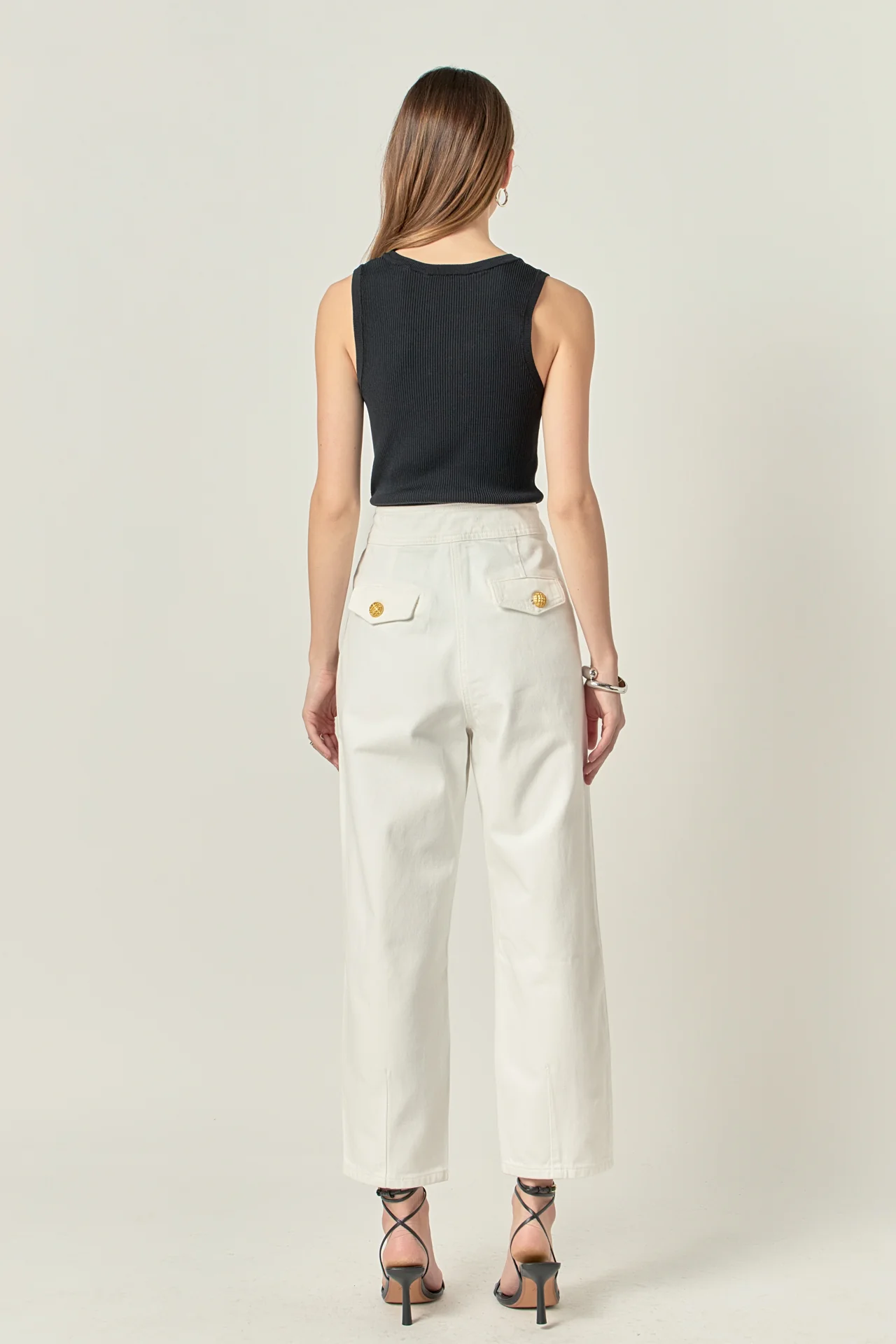 Premium Denim Cropped Trousers - Image 14