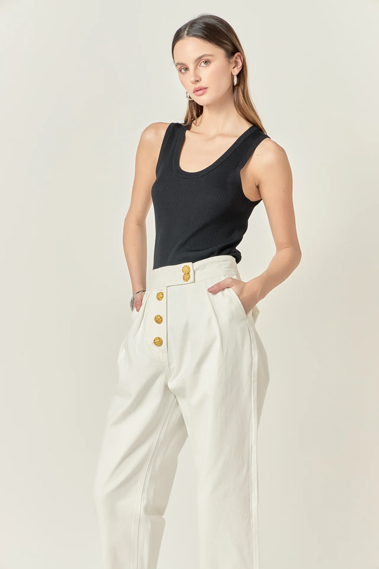 Premium Denim Cropped Trousers - Image 16