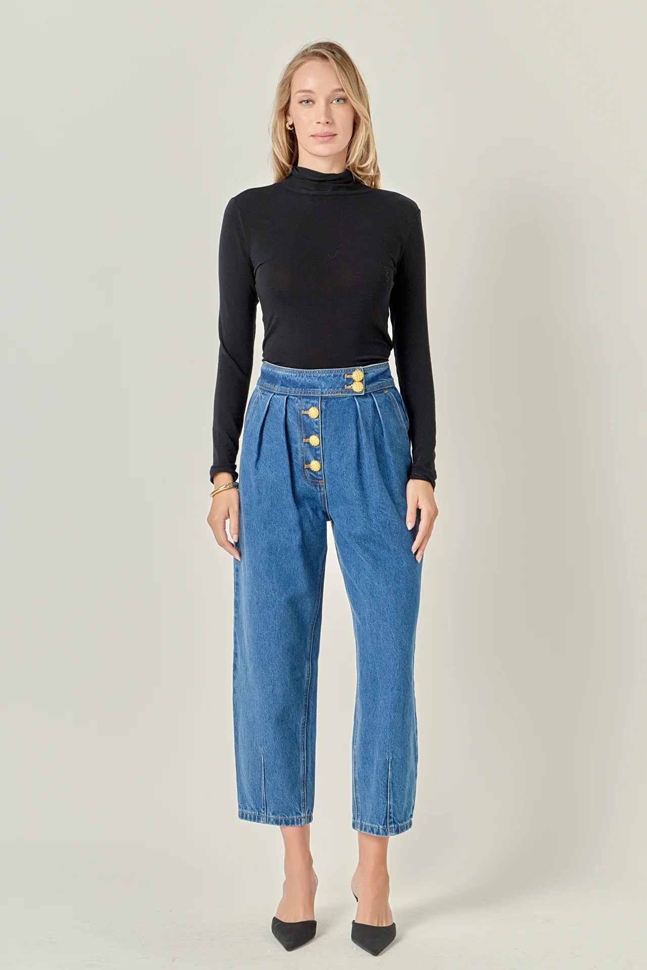 Premium Denim Cropped Trousers - Image 6
