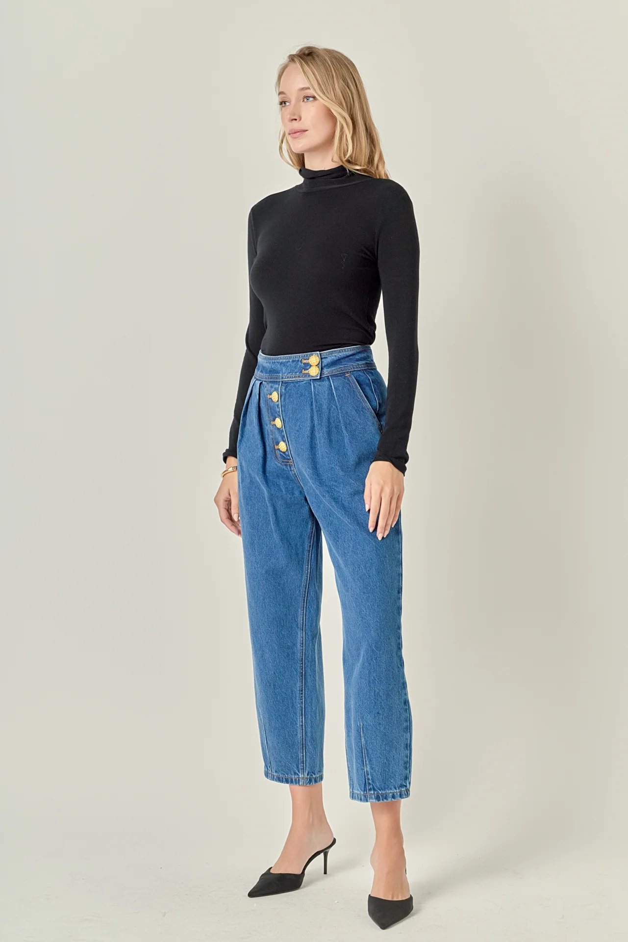 Premium Denim Cropped Trousers - Image 8