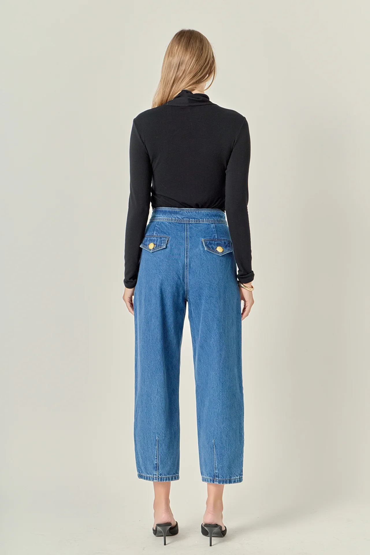 Premium Denim Cropped Trousers - Image 9
