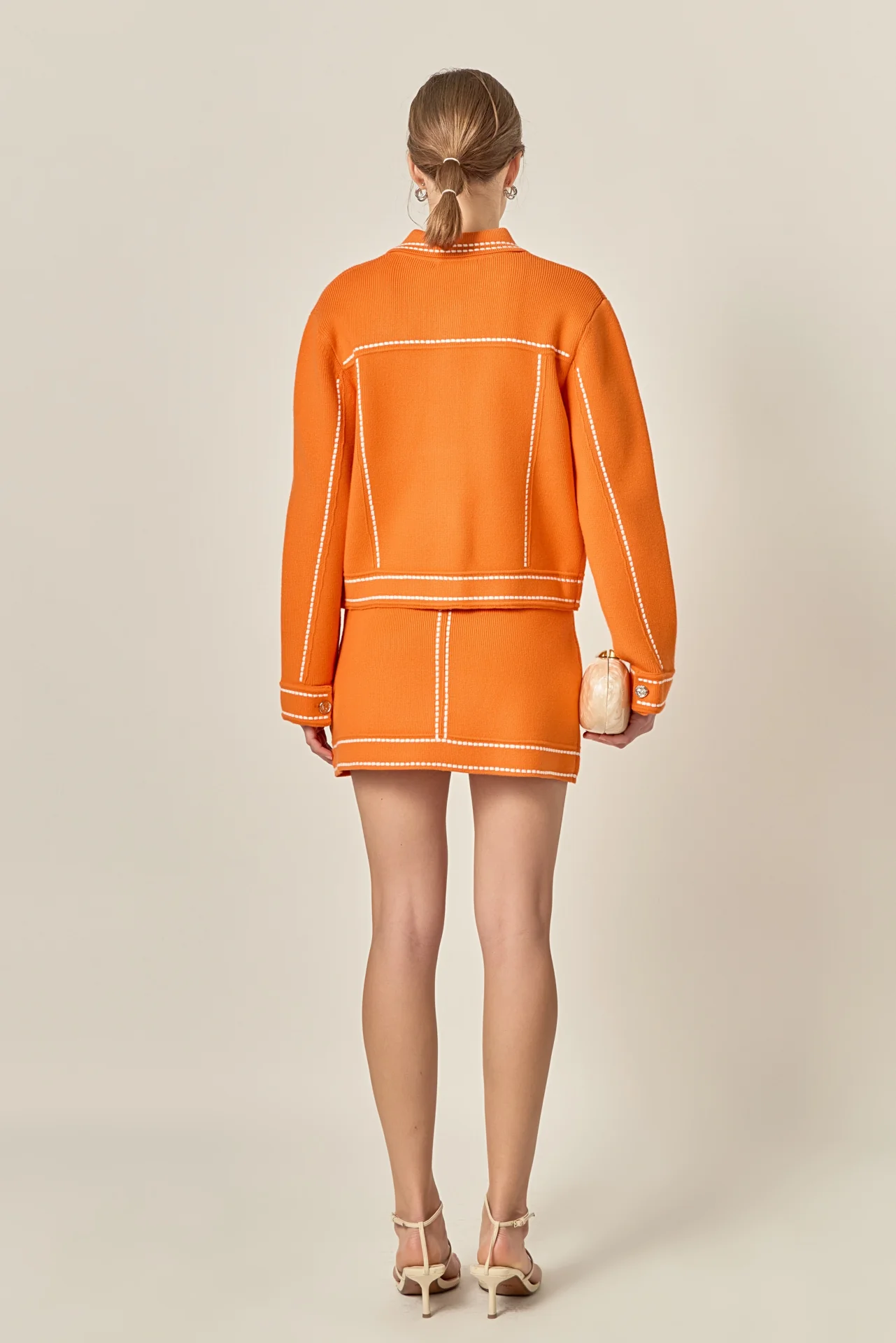 Denim-Look Knit Skirt - Image 6