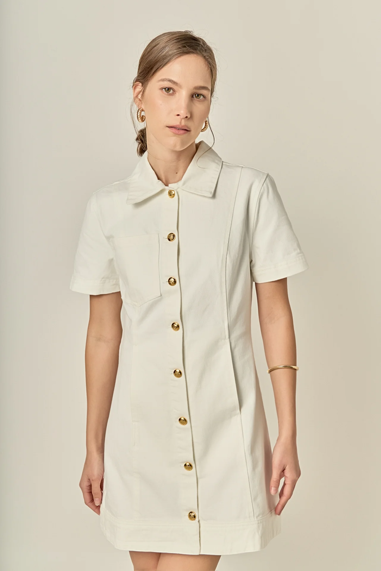 Classic Denim Mini Dress - Image 7