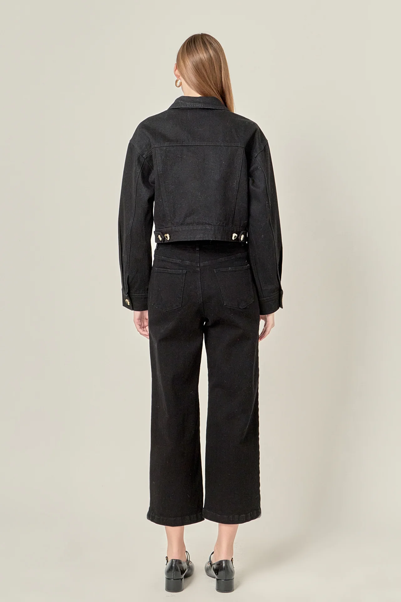 Heart Button Cropped Jacket - Image 5