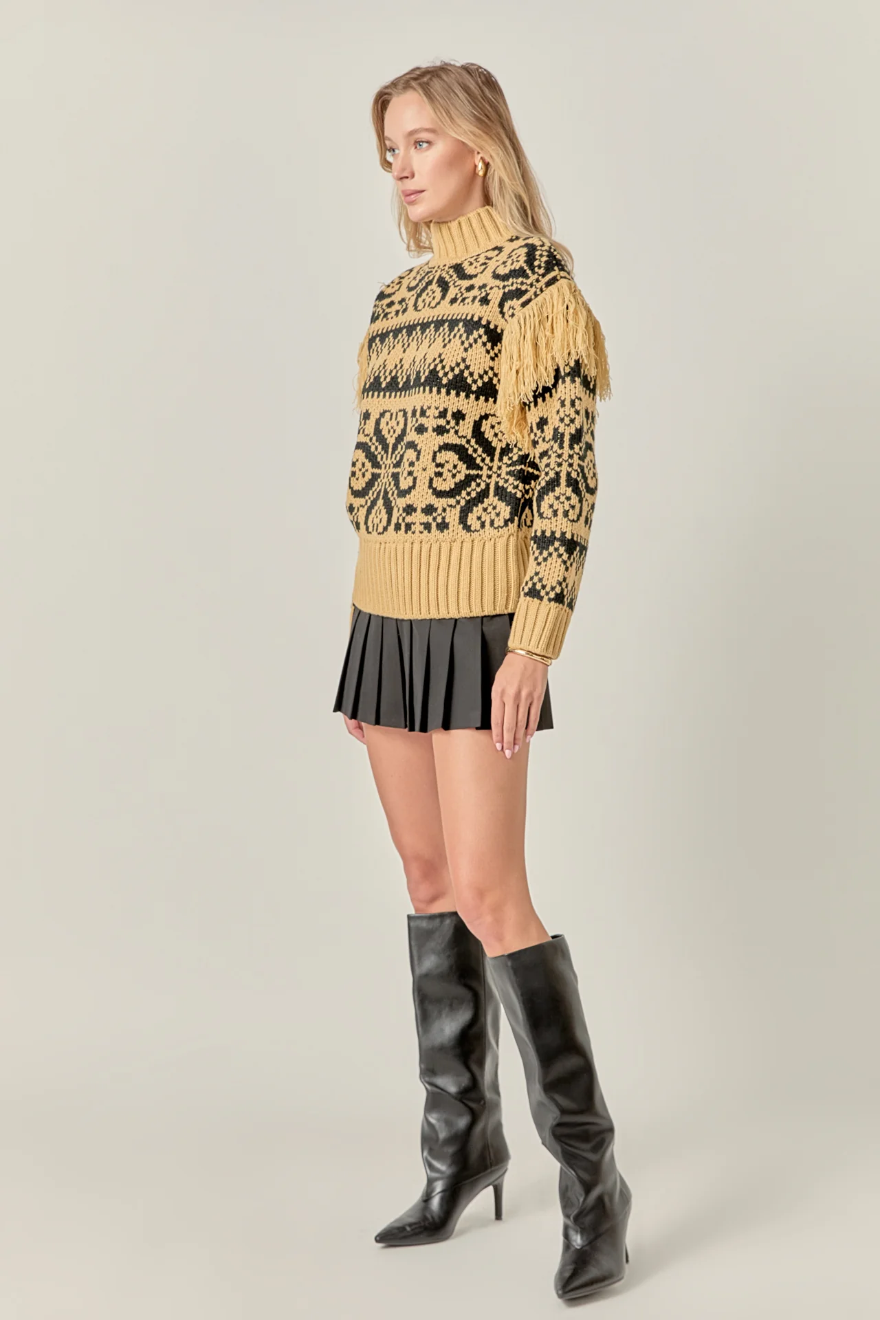 Fair Isle Fringed Sweater - Image 3