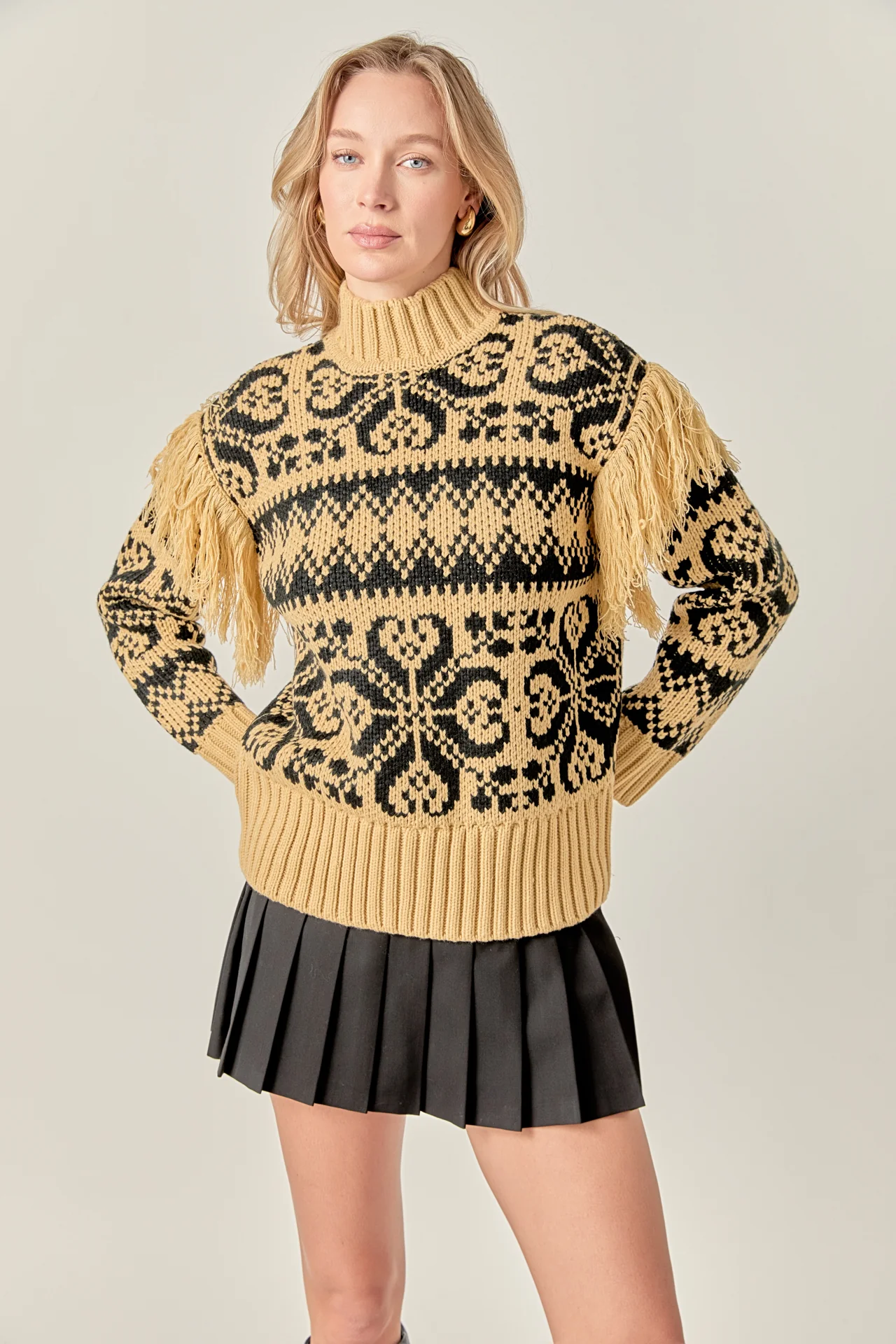 Fair Isle Fringed Sweater - Image 5