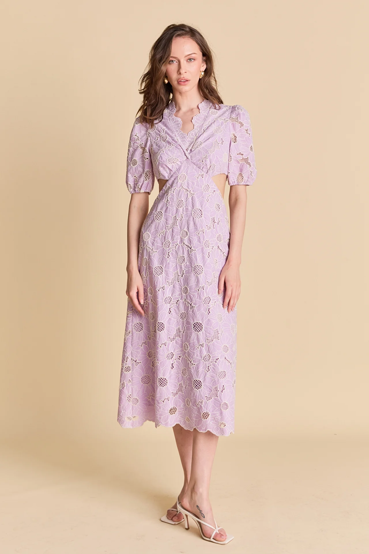 Lilac Bloom Cutout Dress