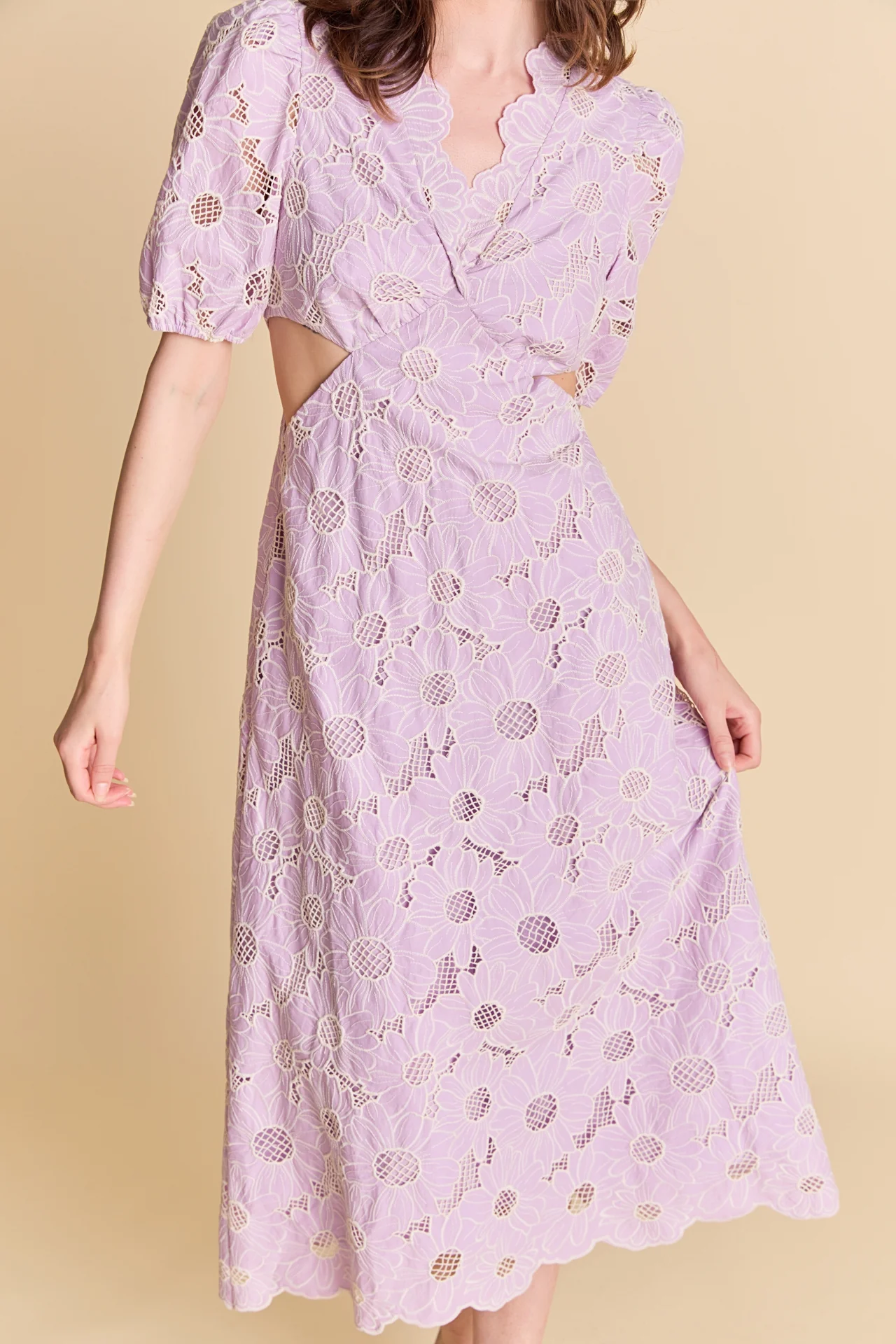 Lilac Bloom Cutout Dress - Image 2