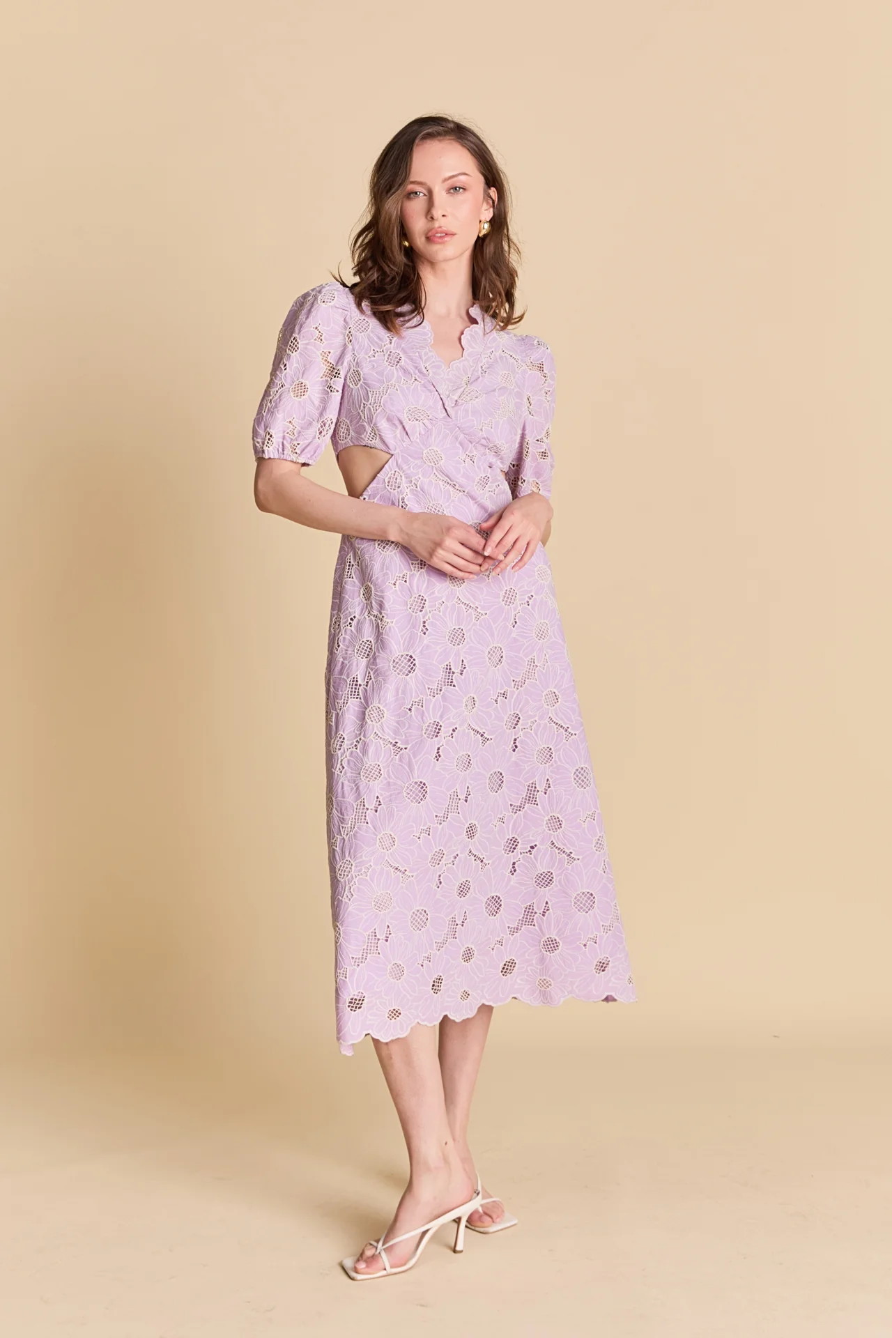 Lilac Bloom Cutout Dress - Image 5