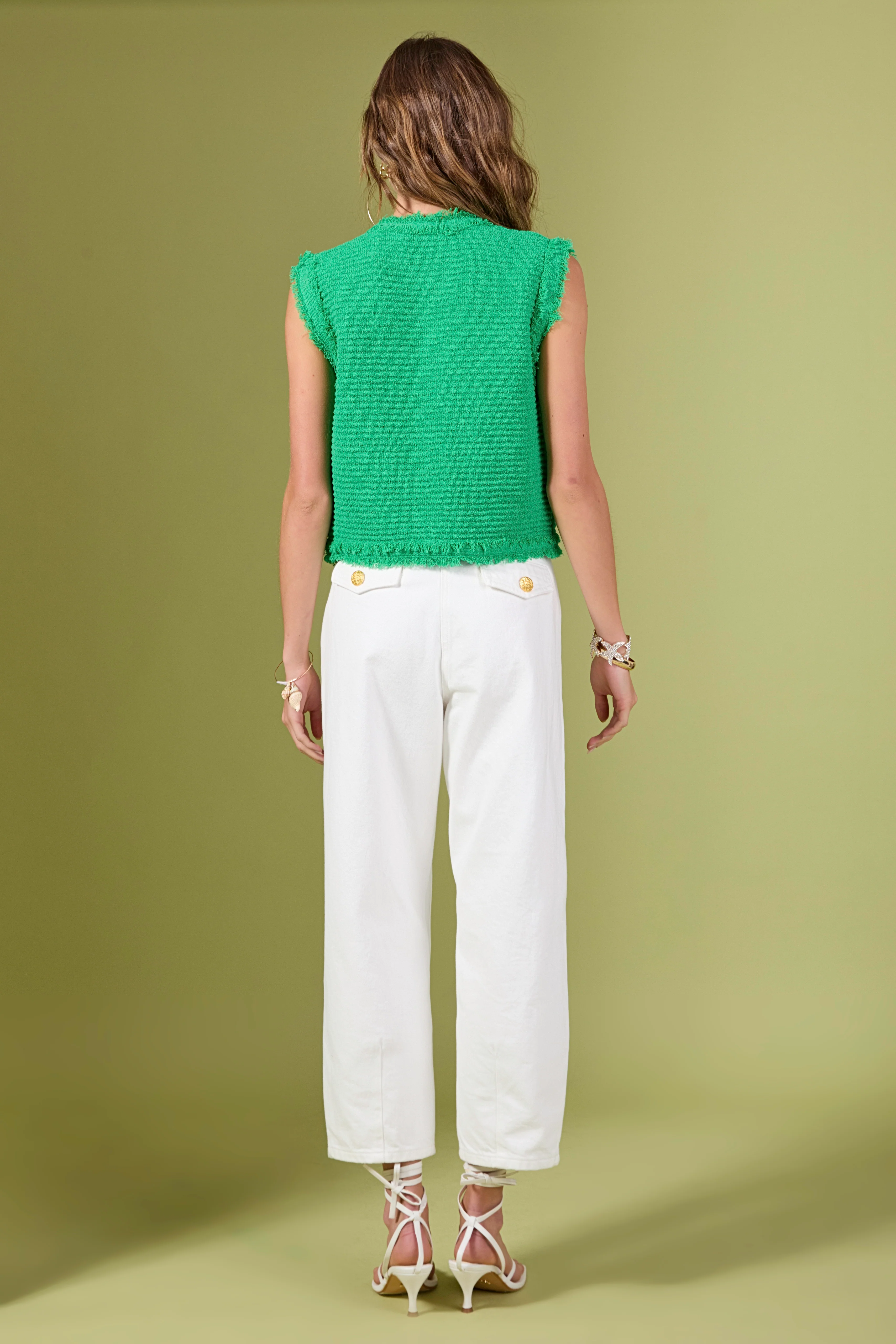 Haley Fringe Knit Vest - Image 4