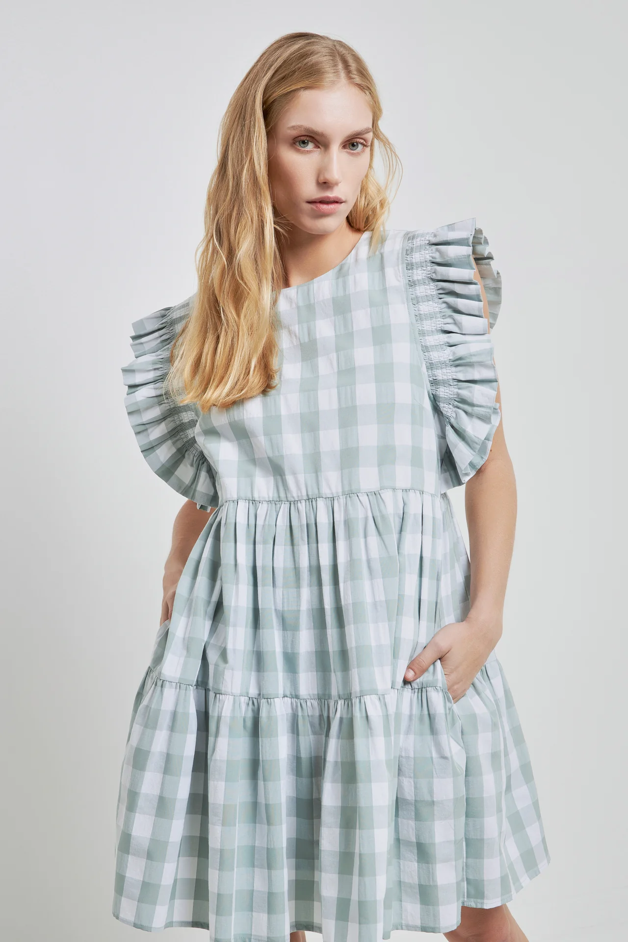 Gingham Mini Dress - Image 10
