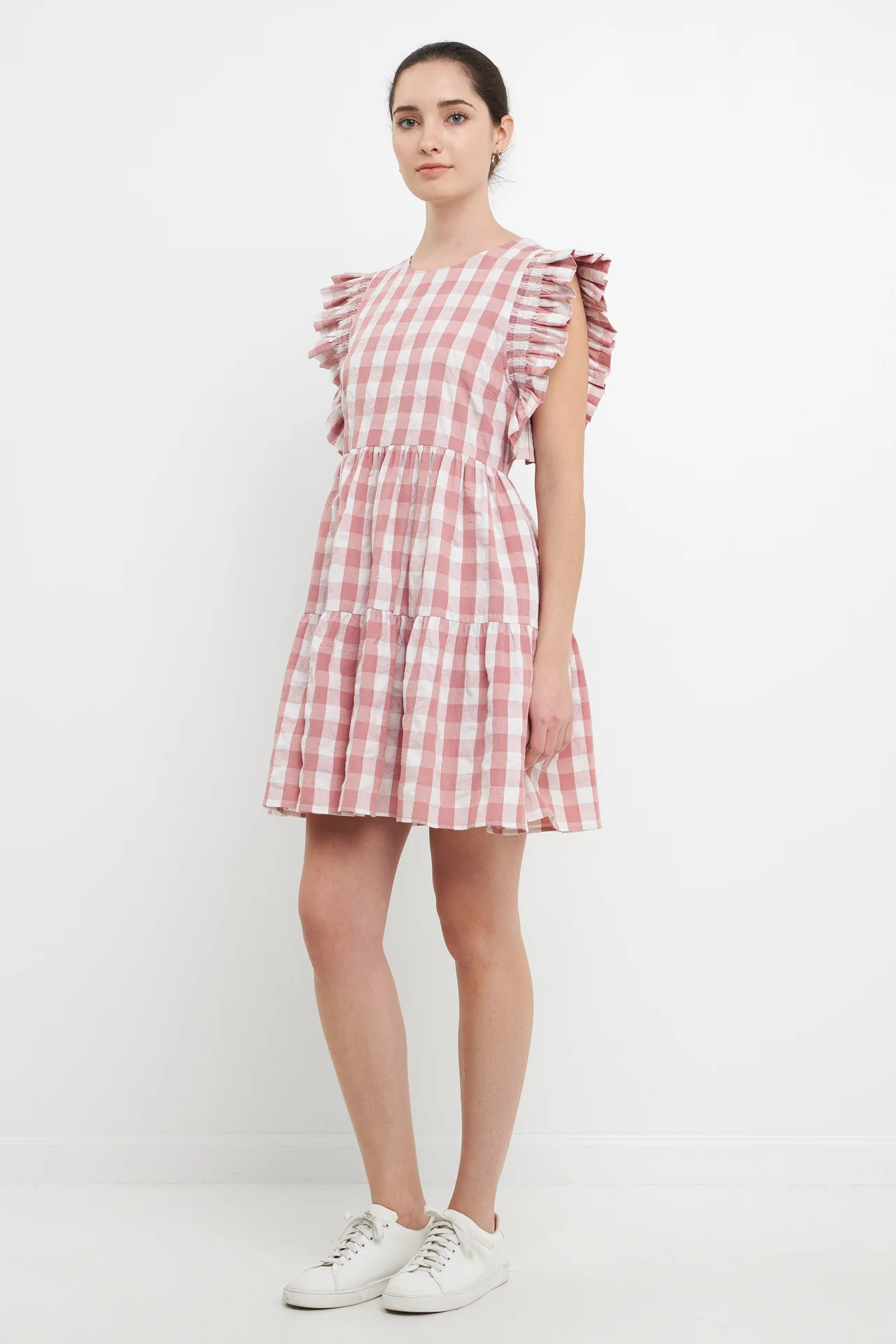 Gingham Mini Dress - Image 3