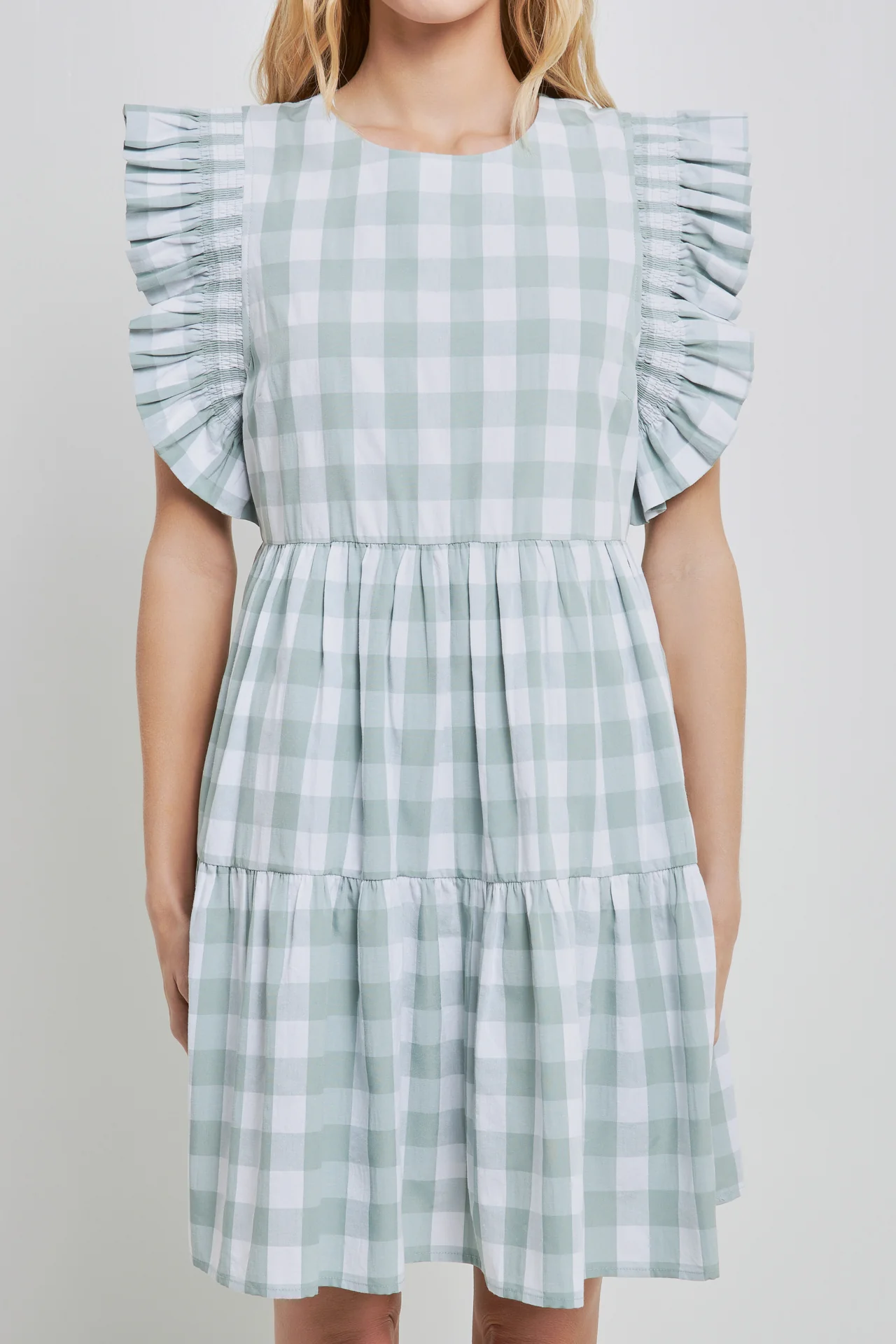 Gingham Mini Dress - Image 7