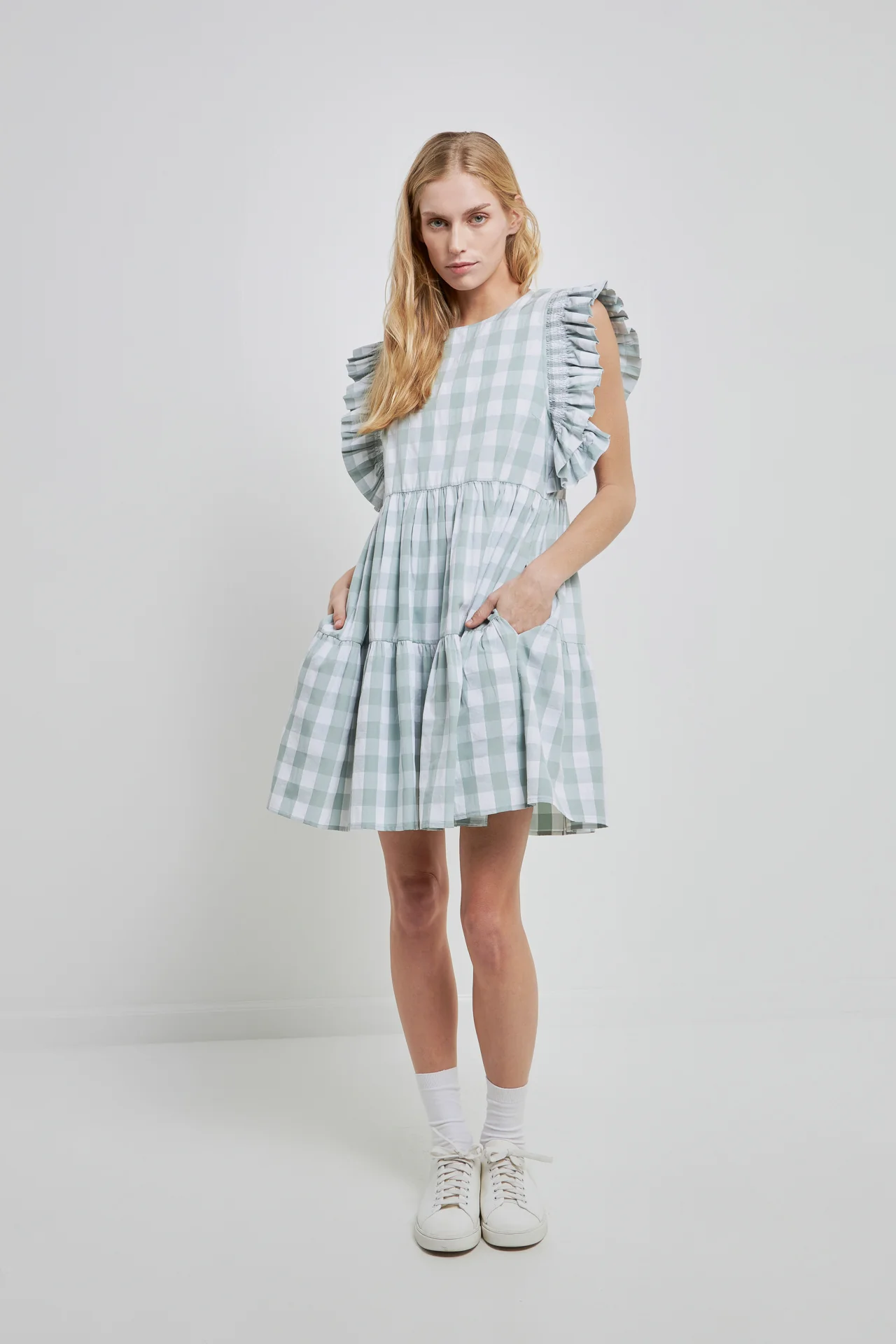 Gingham Mini Dress - Image 8