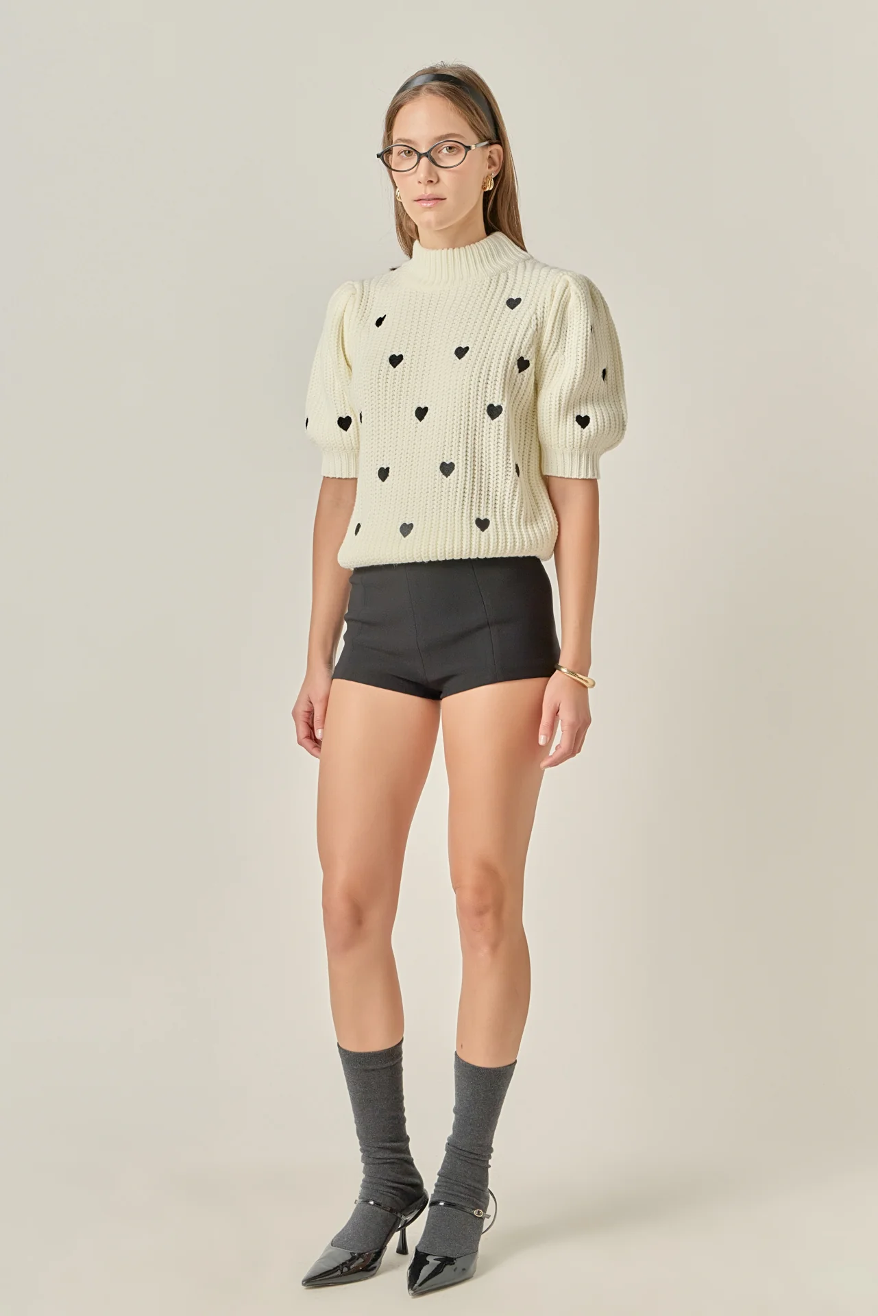 Embroidered Heart Sweater
