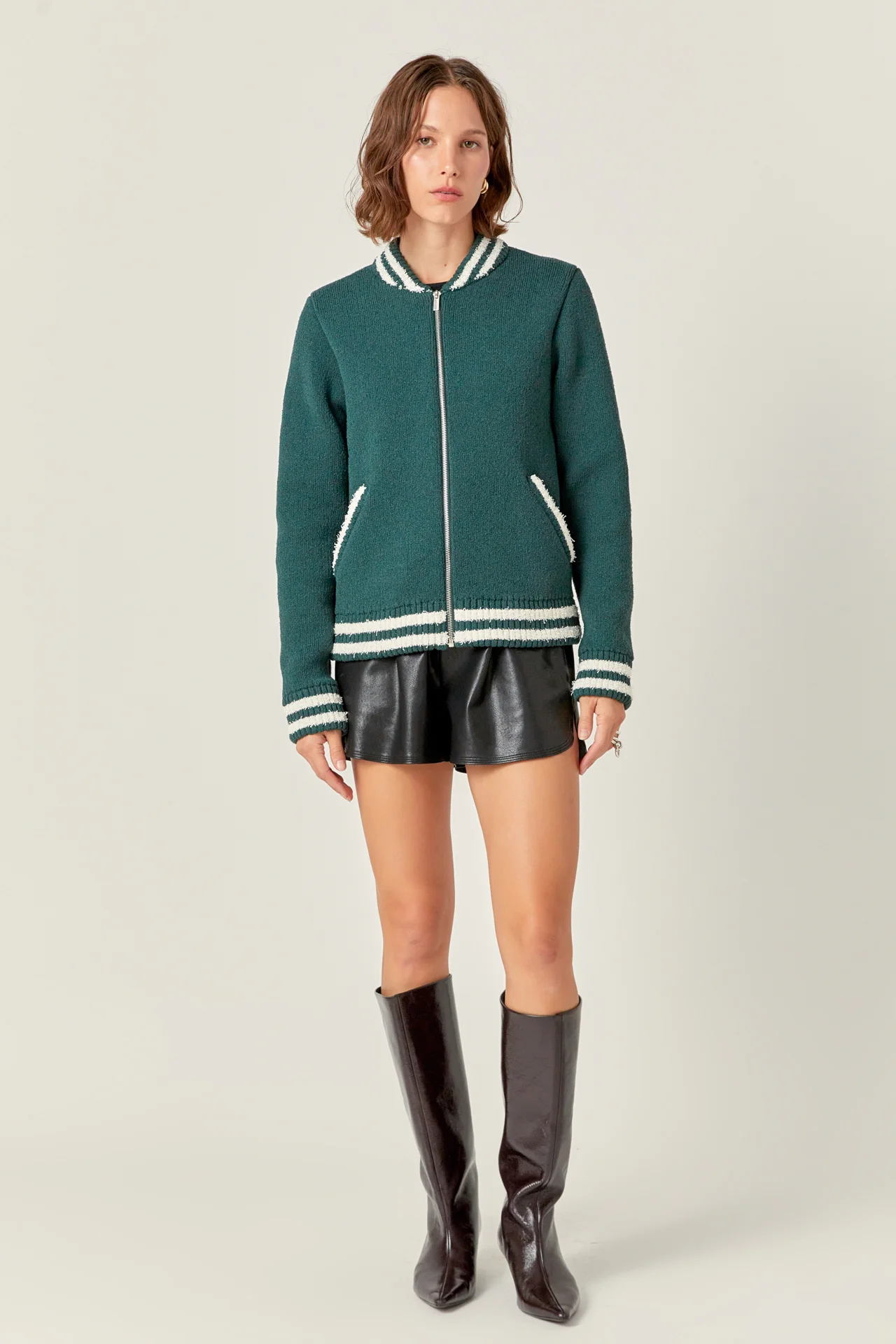 Knit Bomber Jacket - Image 11