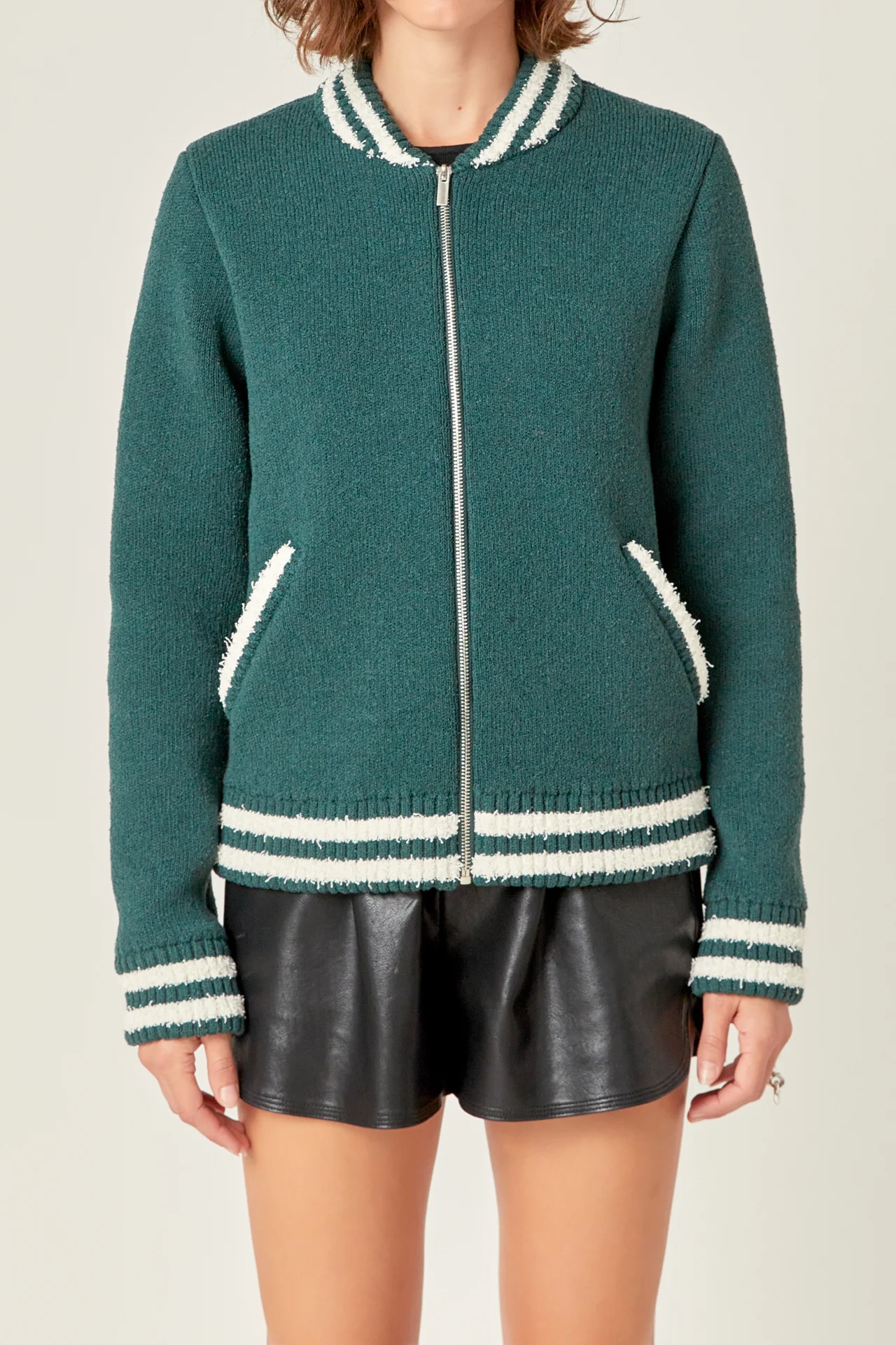 Knit Bomber Jacket - Image 12