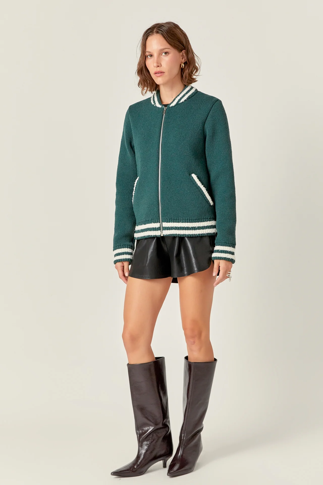 Knit Bomber Jacket - Image 13