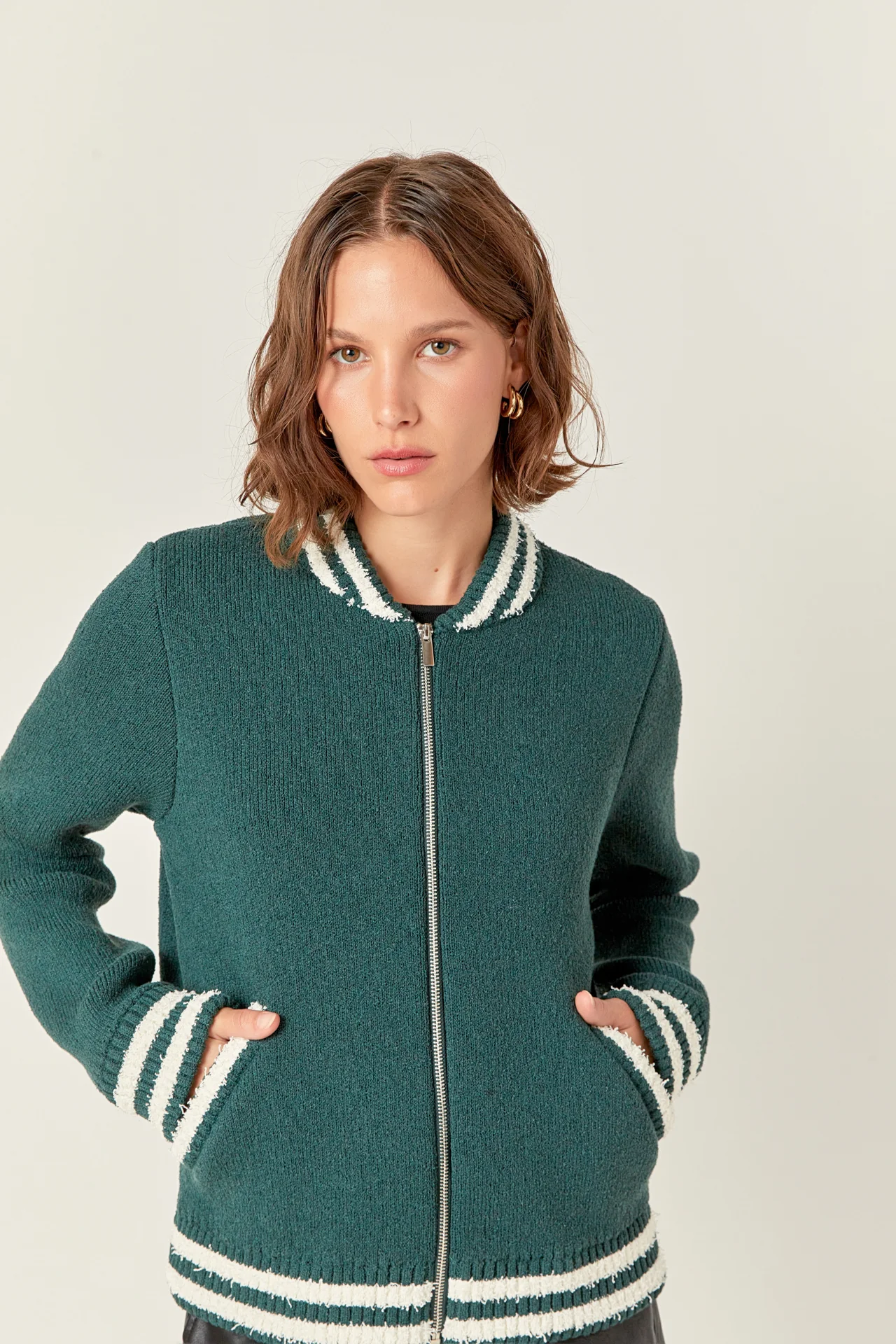 Knit Bomber Jacket - Image 15
