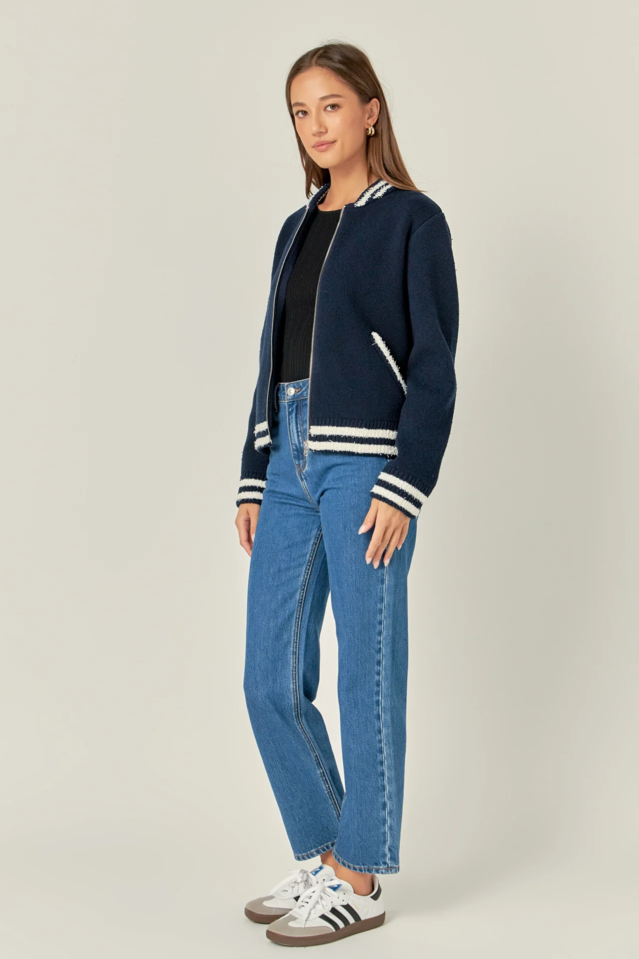 Knit Bomber Jacket - Image 3