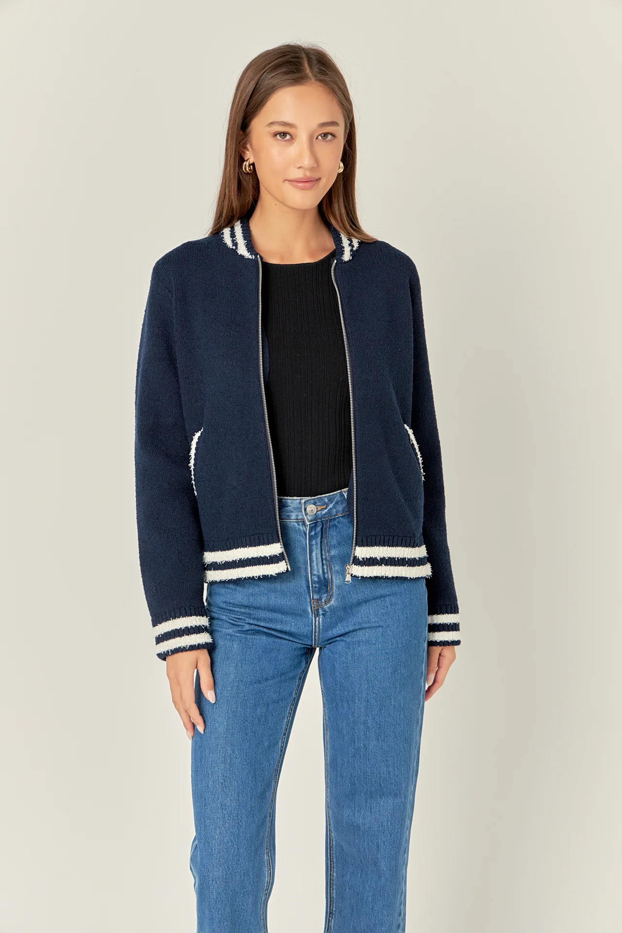 Knit Bomber Jacket - Image 5