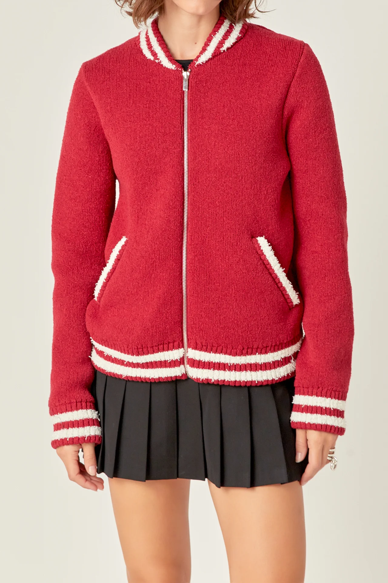 Knit Bomber Jacket - Image 7