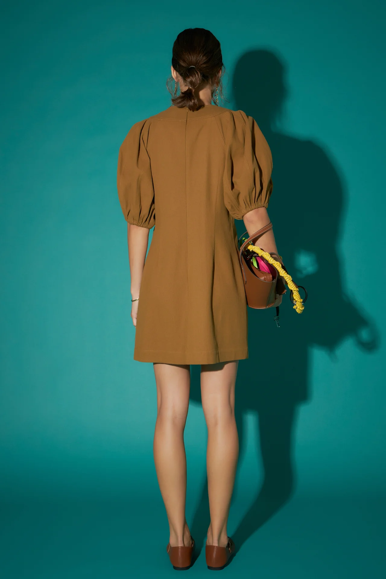 Laced Up Puffed Sleeve Mini Dress - Image 11