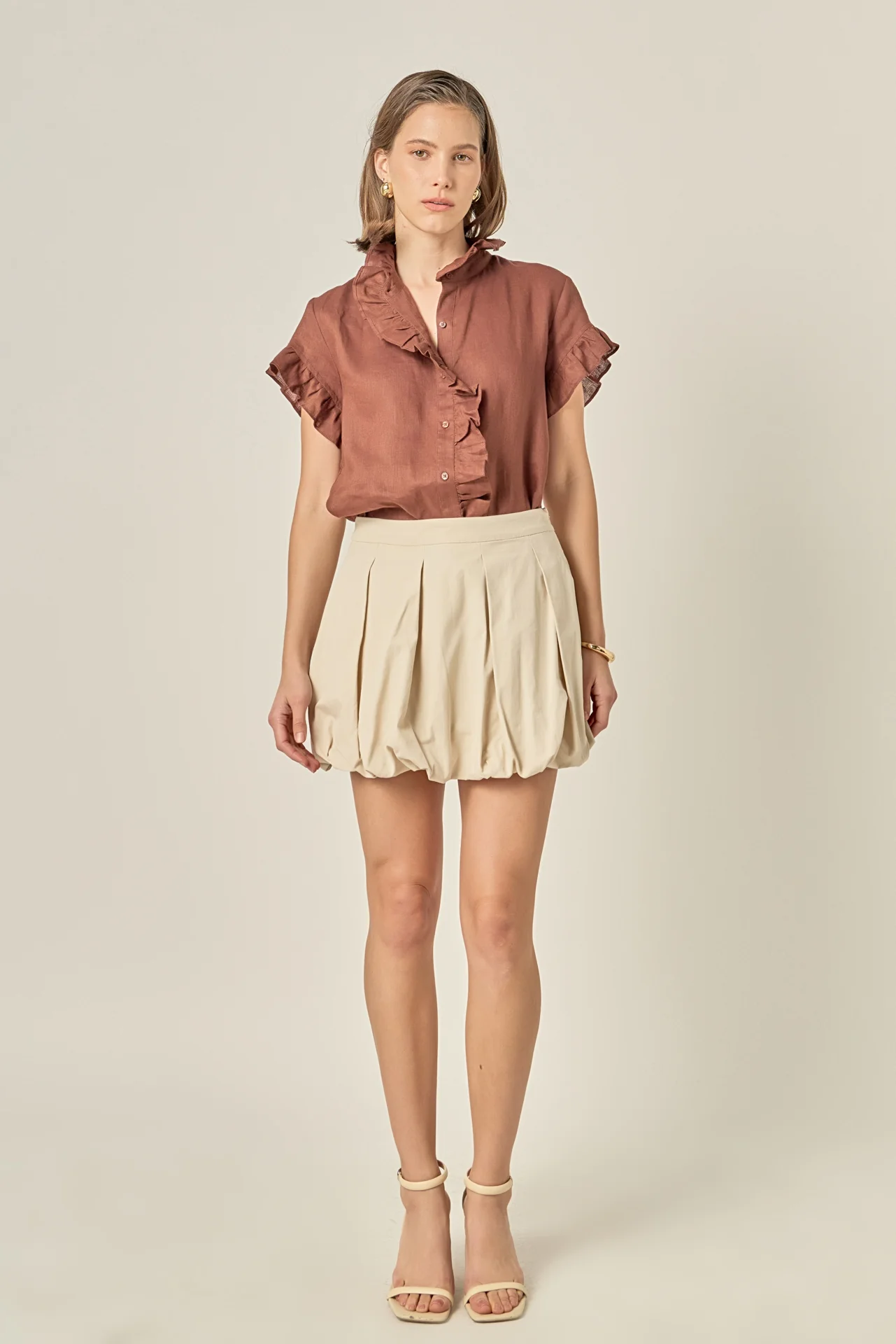 Linen Ruffle Shirt - Image 16